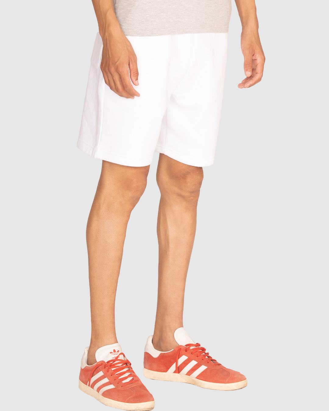 Shop Men's White Cotton Lounge Shorts-Back