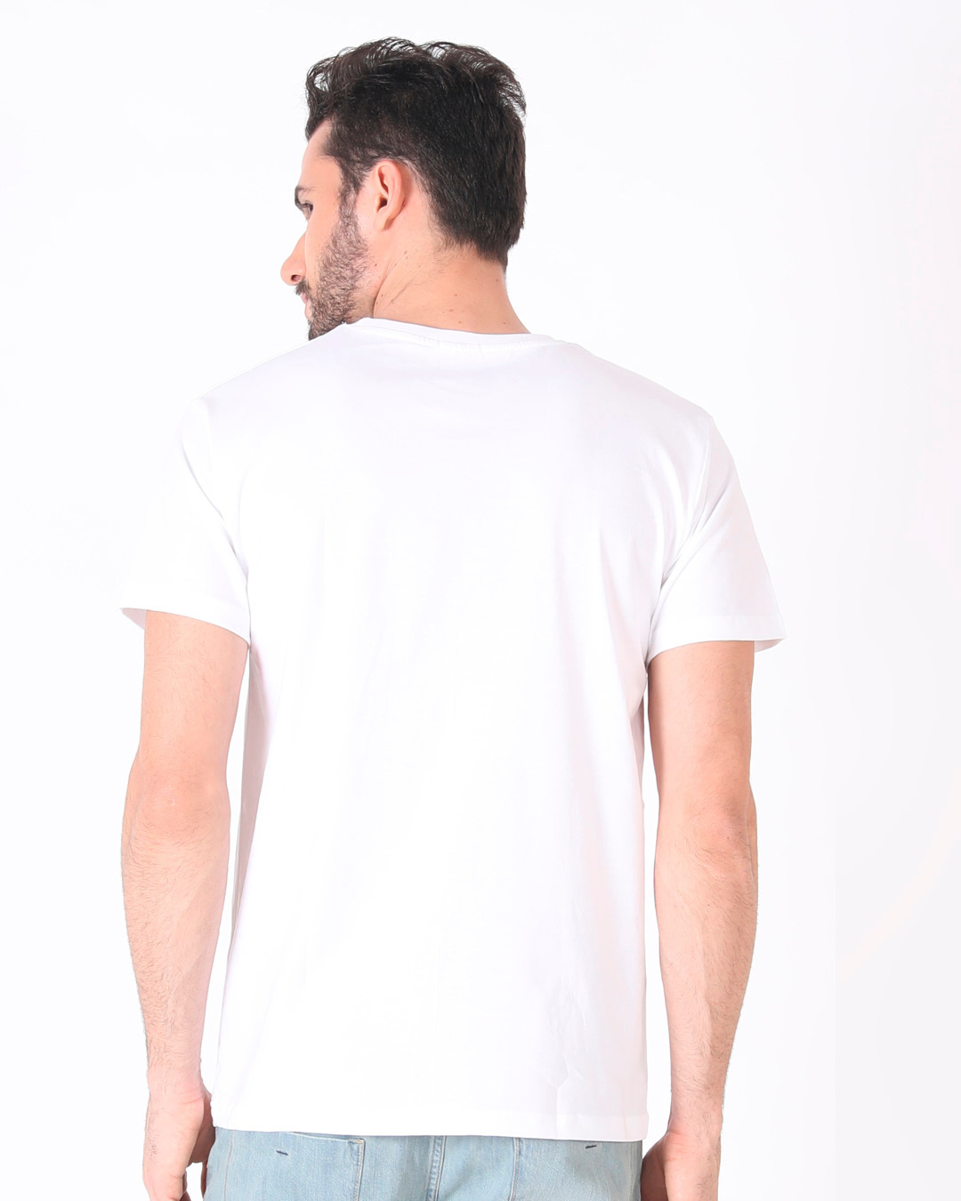 Shop Men's White Dab Graphic Printed T-shirt-Back