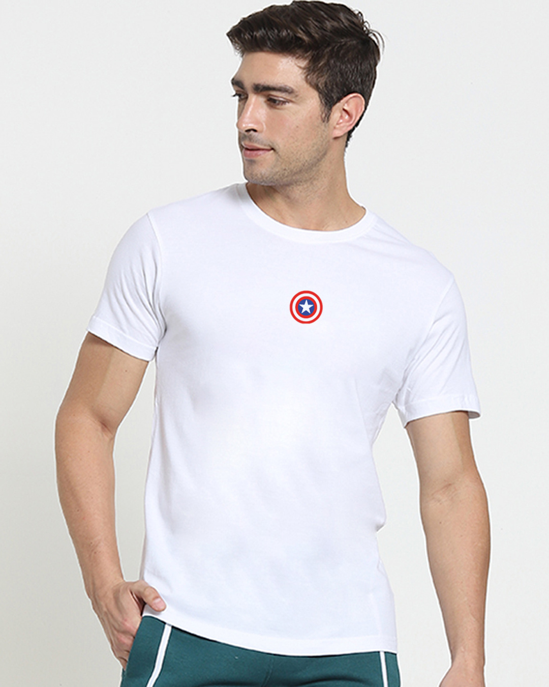 Shop Men's White First Avenger Graphic Printed T-shirt-Back