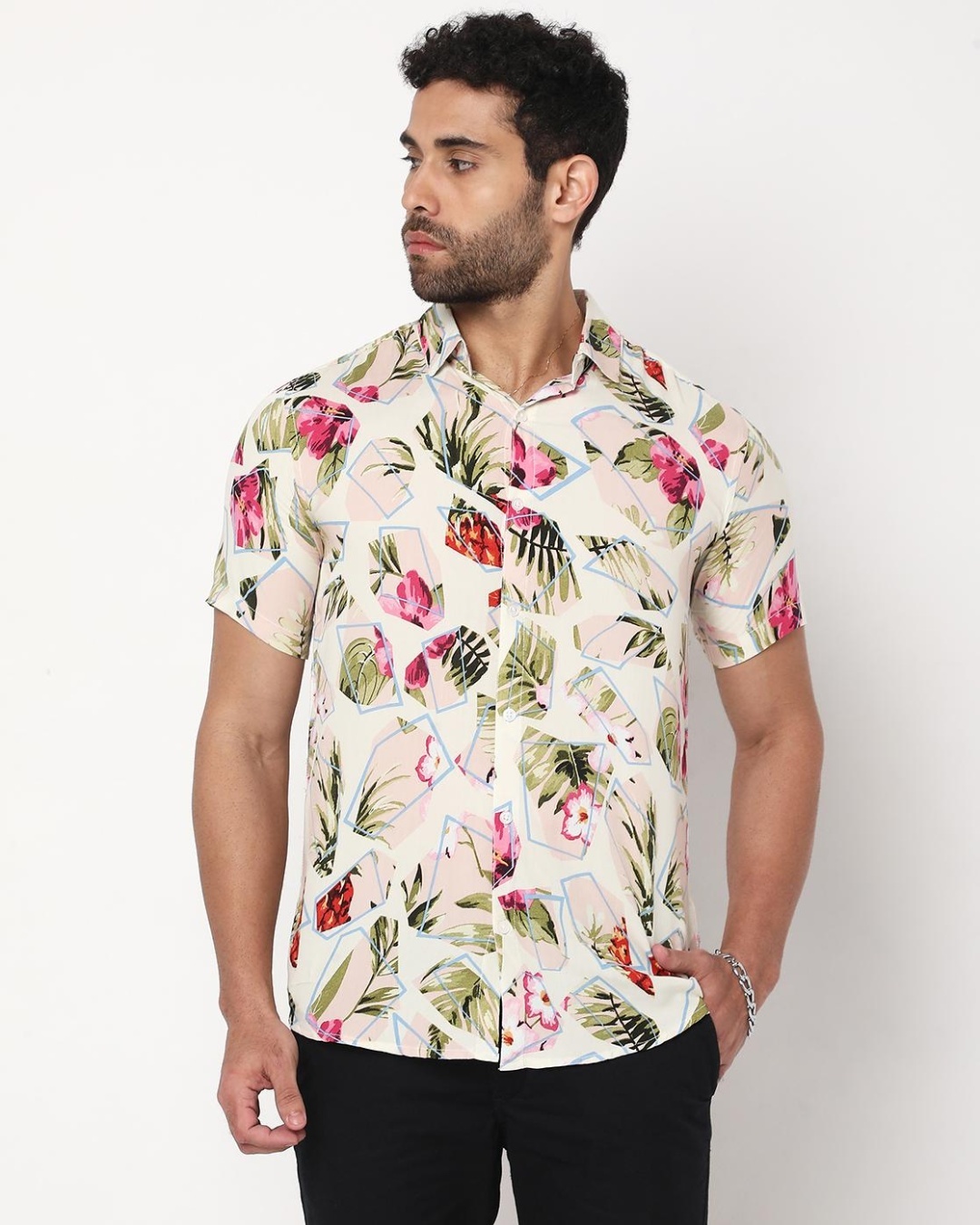 Buy Men's White Floral Printed Shirt Online at Bewakoof