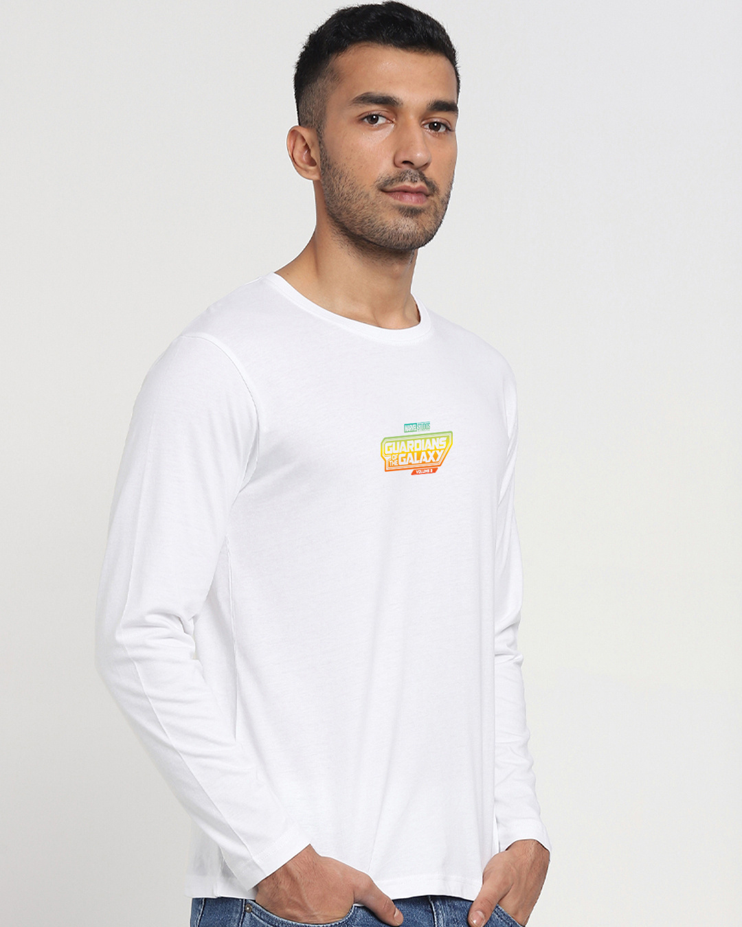 Shop Men's White Galaxy Ship Graphic Printed T-shirt-Back