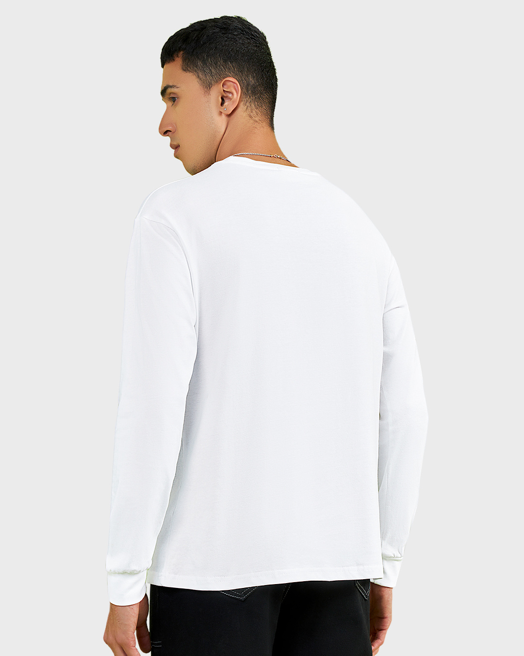 Shop Men's White Genjutsu Graphic Printed Oversized T-shirt-Back