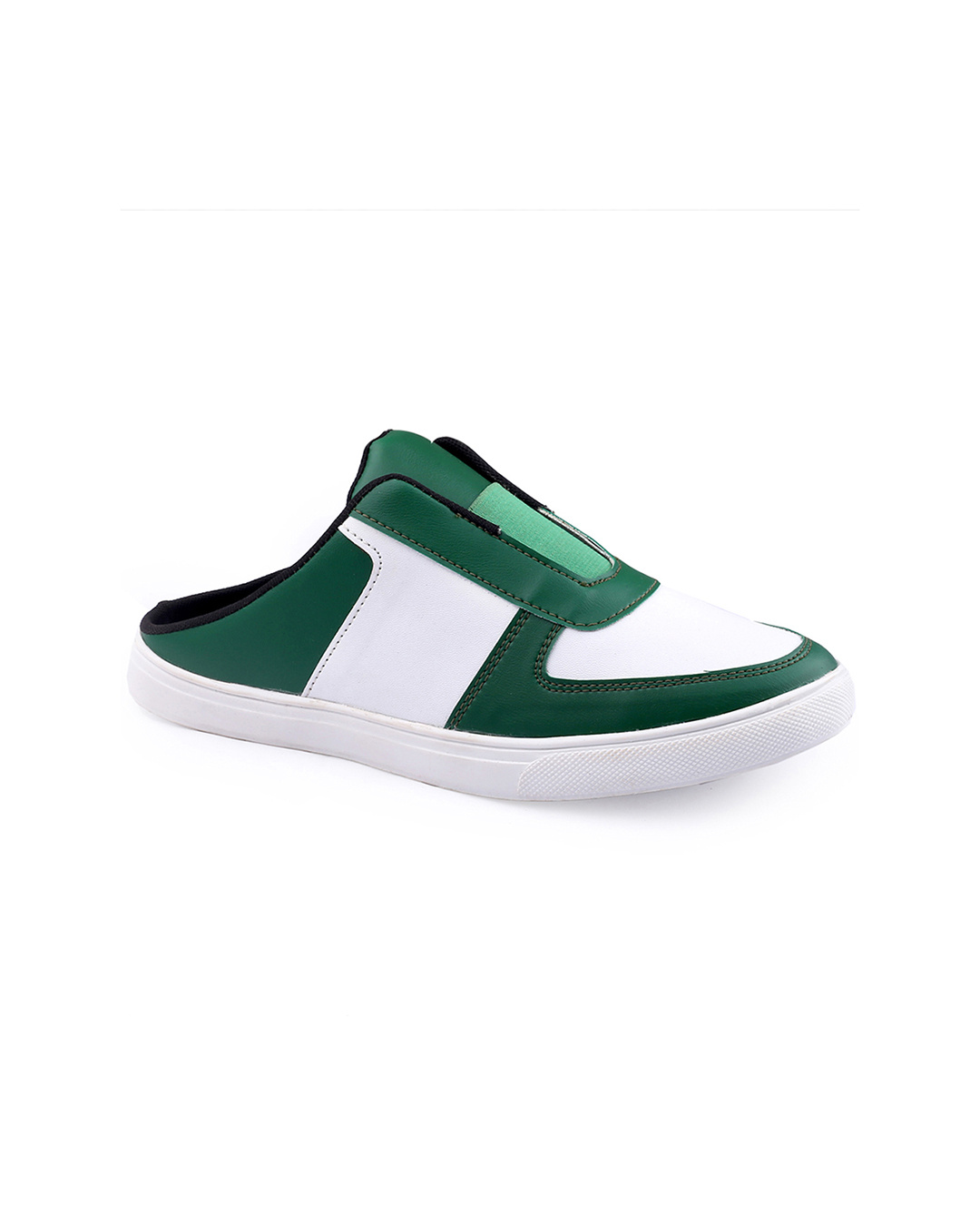 Shop Men's White & Green Color Block Casual Shoes-Back