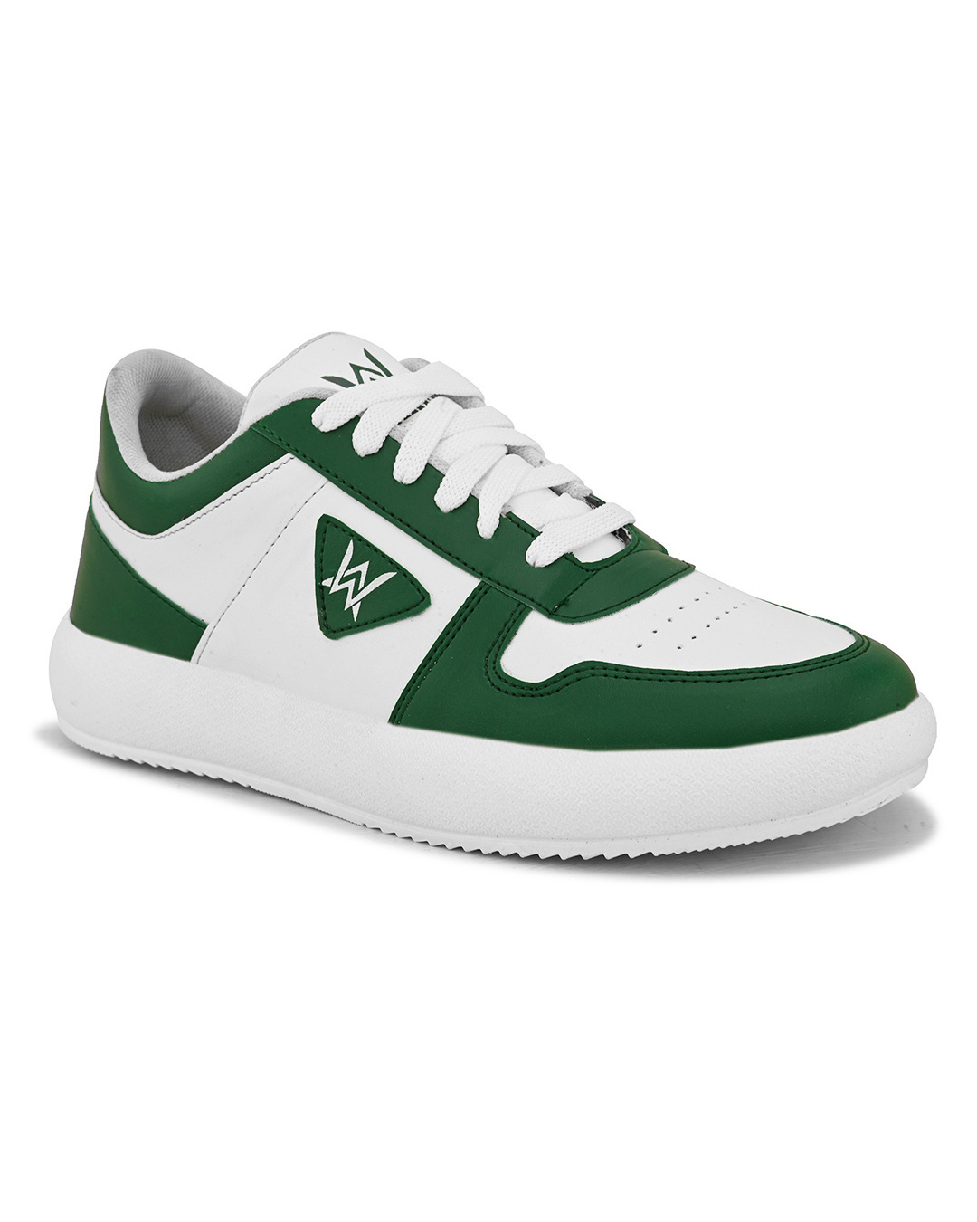 Shop Men's White & Green Color Block Sneakers-Back