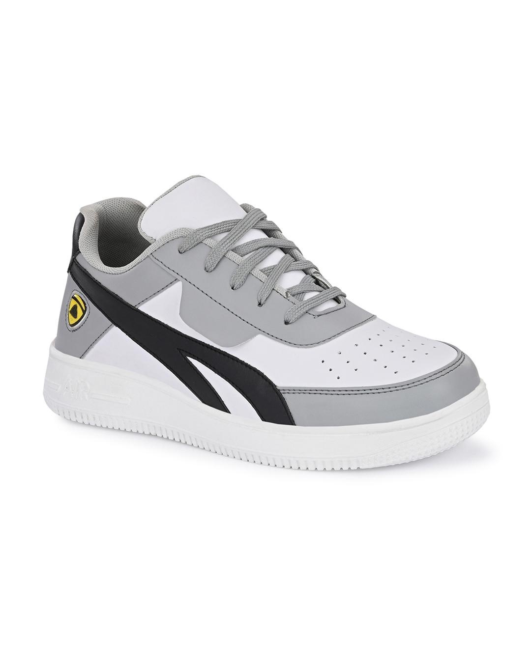 Shop Men's White & Grey Color Block Sneakers-Back