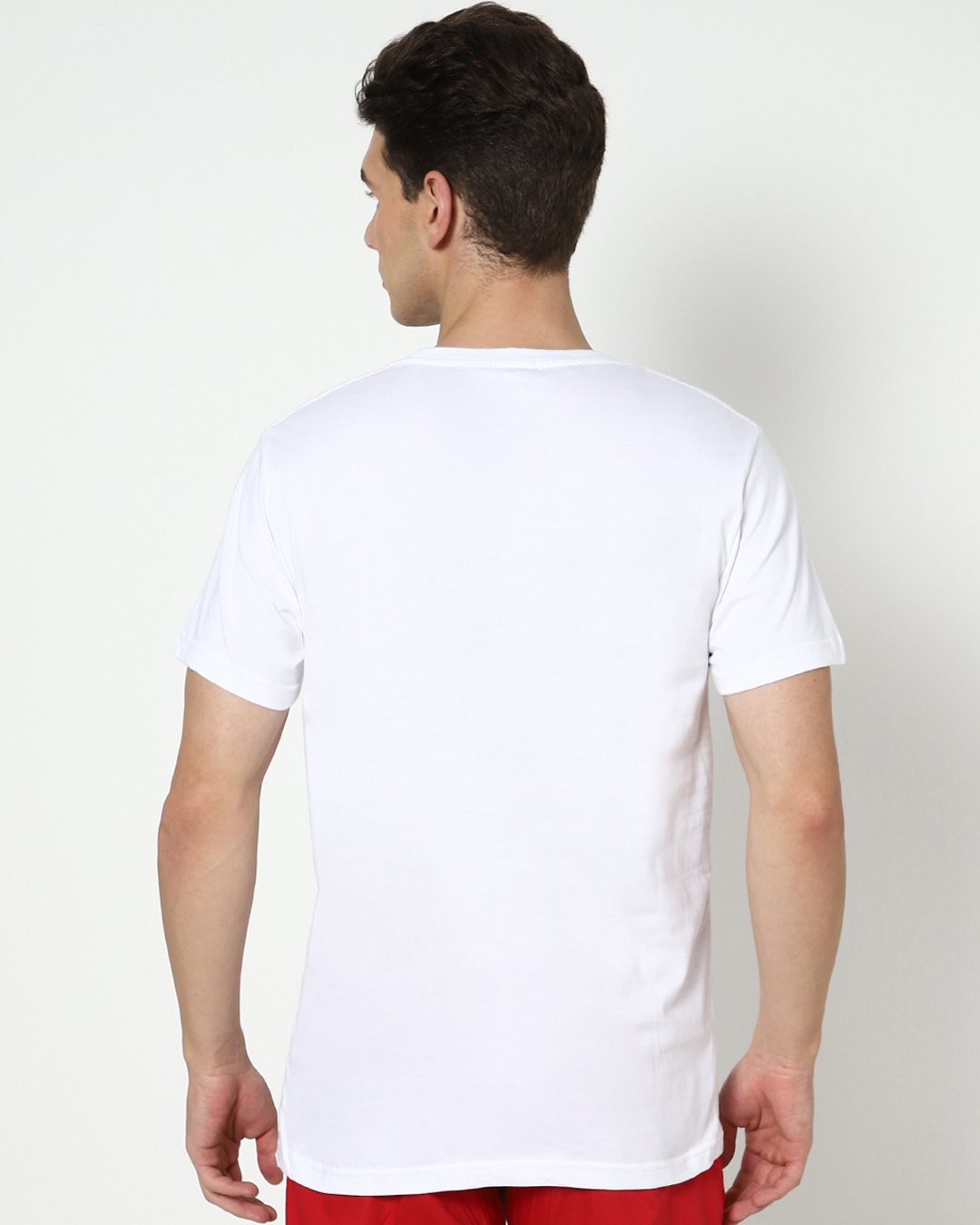 Shop Men's White Gully Cricket T-shirt-Back