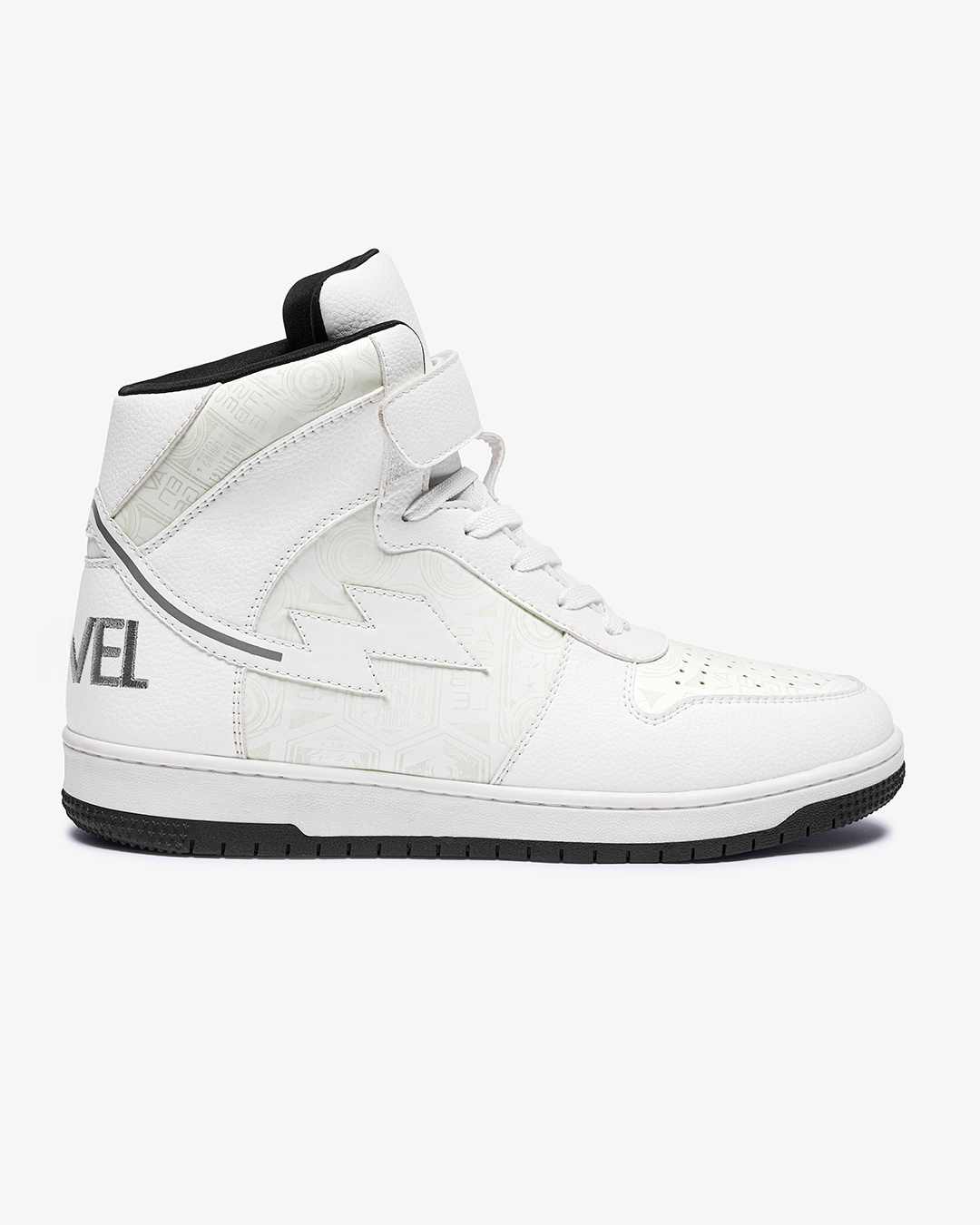 Shop Men's White Marvel Glow In Dark High Top Sneakers-Back