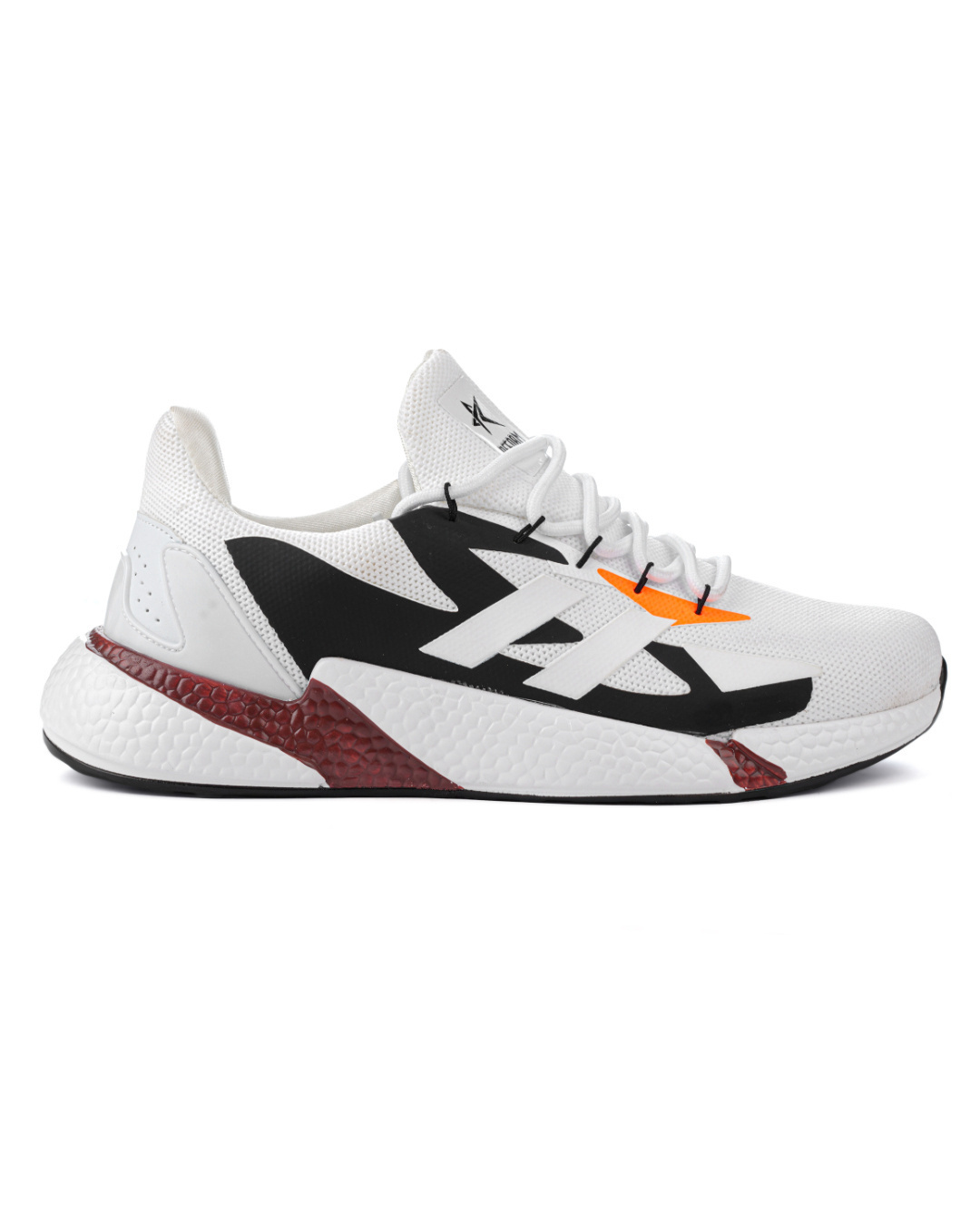 Shop Men's White Mesh Sports Shoes-Back