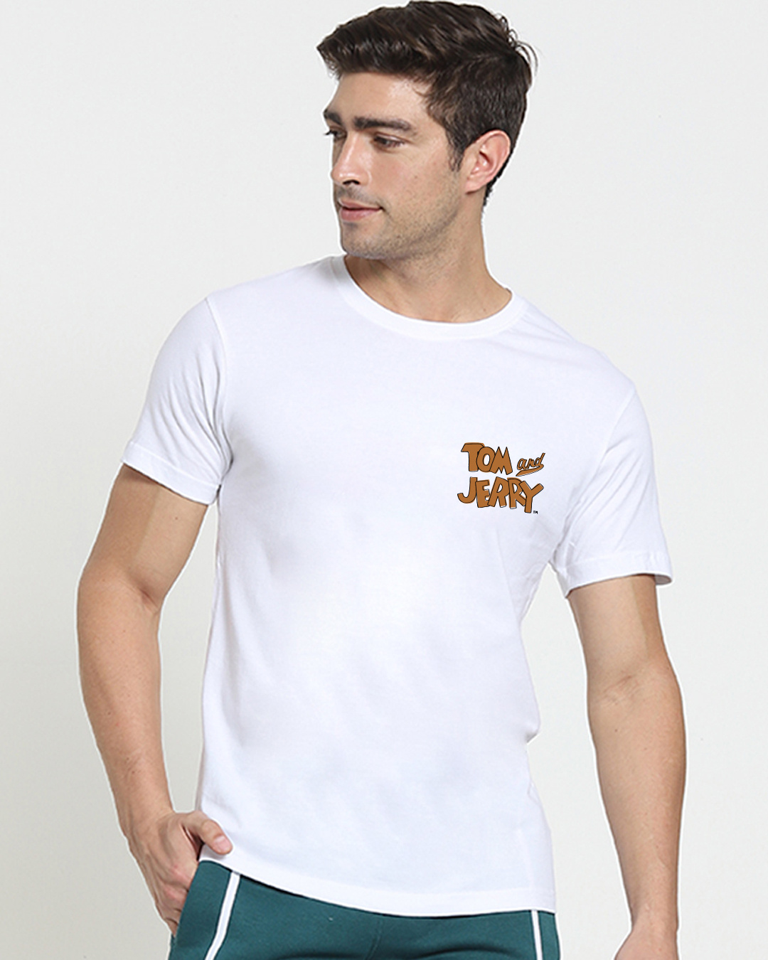 Shop Men's White Mighty Jerry Graphic Printed T-shirt-Back