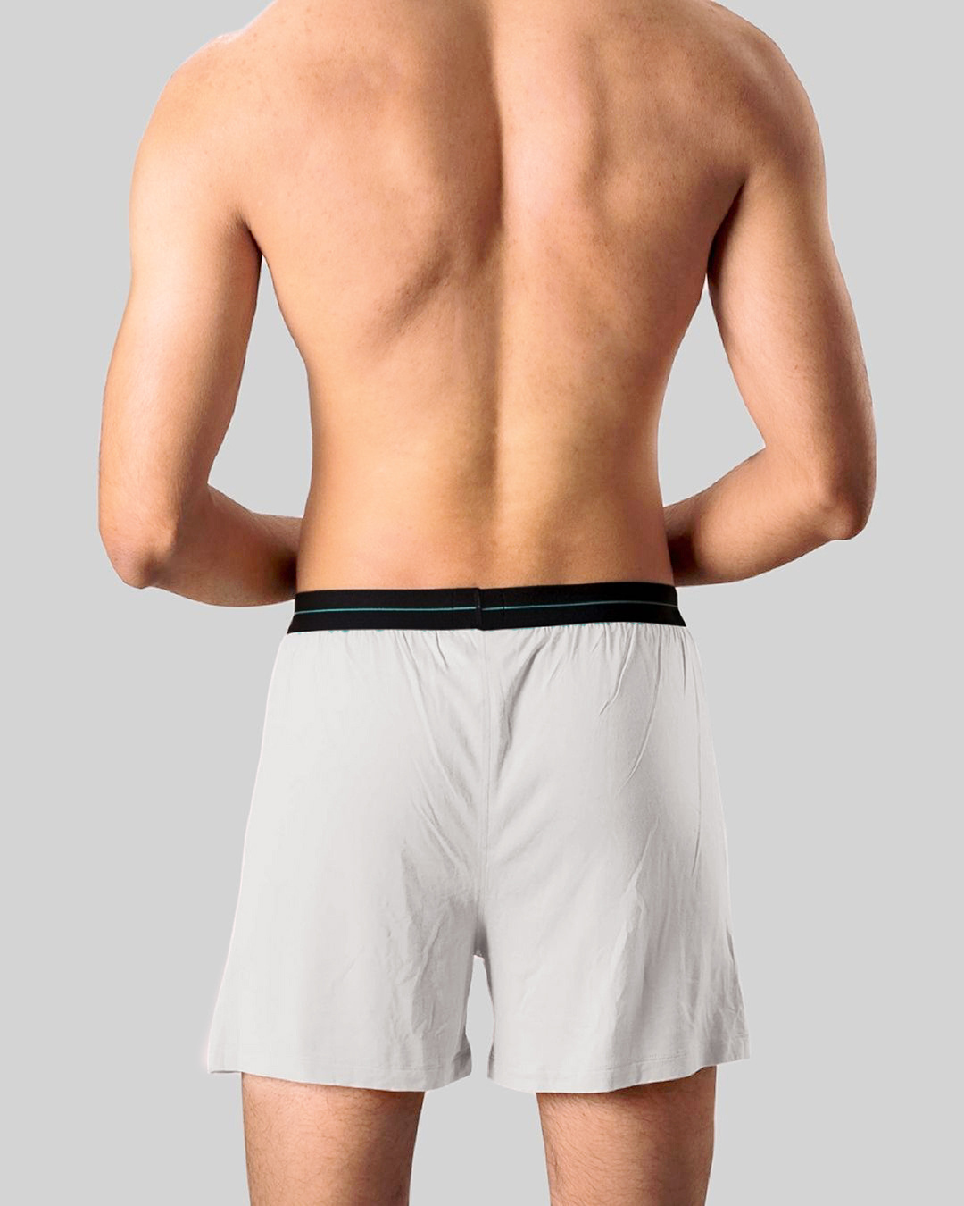 Shop Men's White Modal Boxers-Back