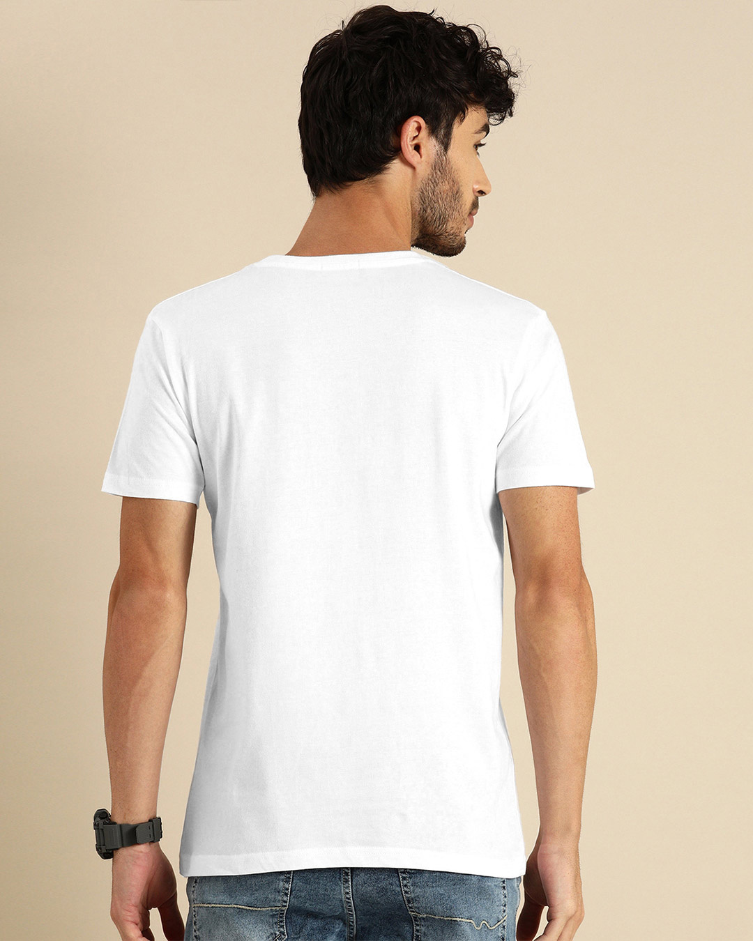 Shop Men's White Mood Of The Day Panda Graphic Printed T-shirt-Back