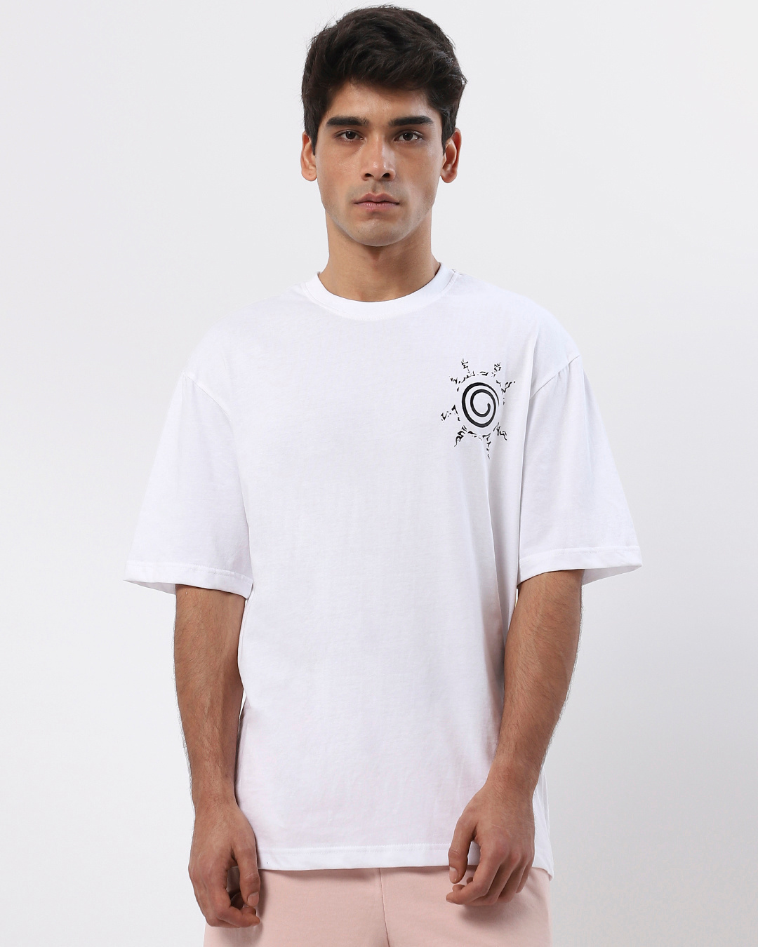 Buy Men's White Naruto Oversized T-shirt Online at Bewakoof