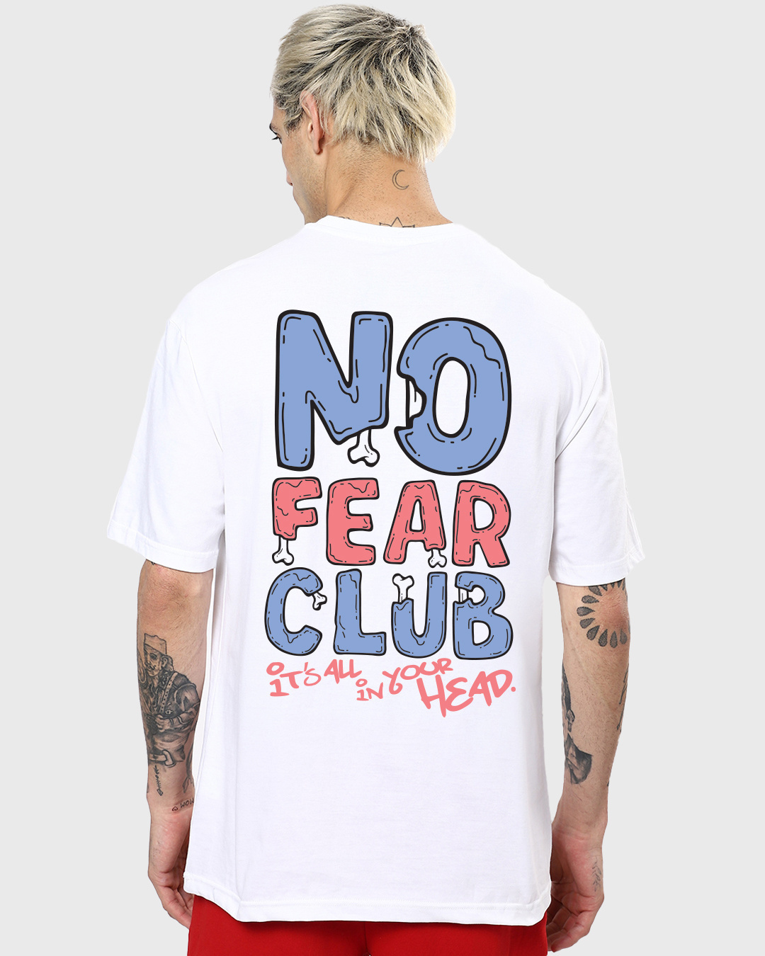 Buy Bewakoof Men's No Fear Club Tie & Dye 100% Cotton T-Shirt