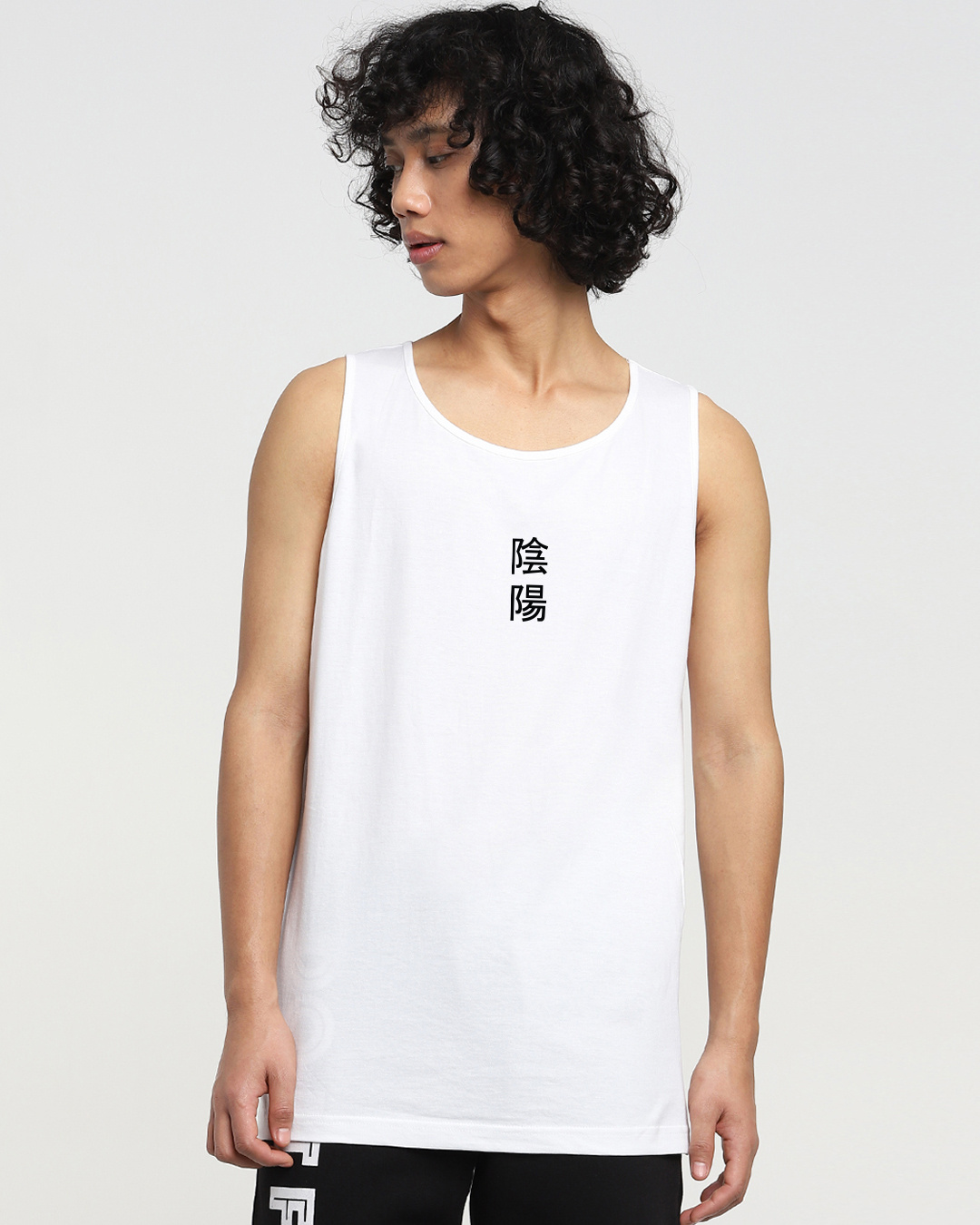 Shop Men's White Order in Chaos Graphic Printed Vest-Back