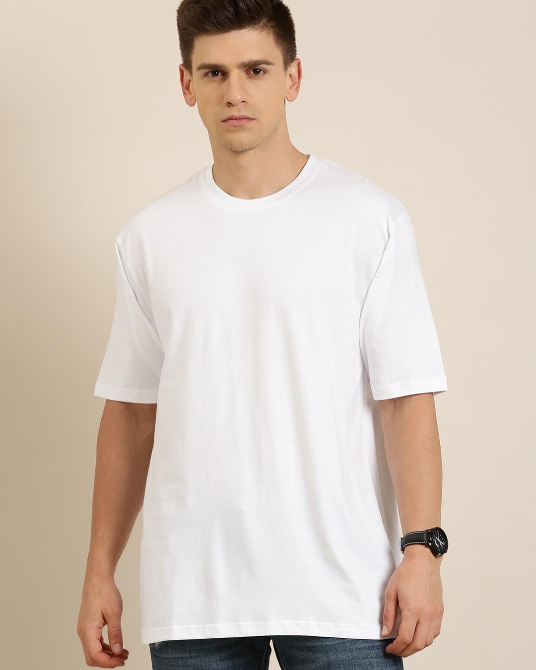 Buy Men's White Oversized T-shirt Online at Bewakoof