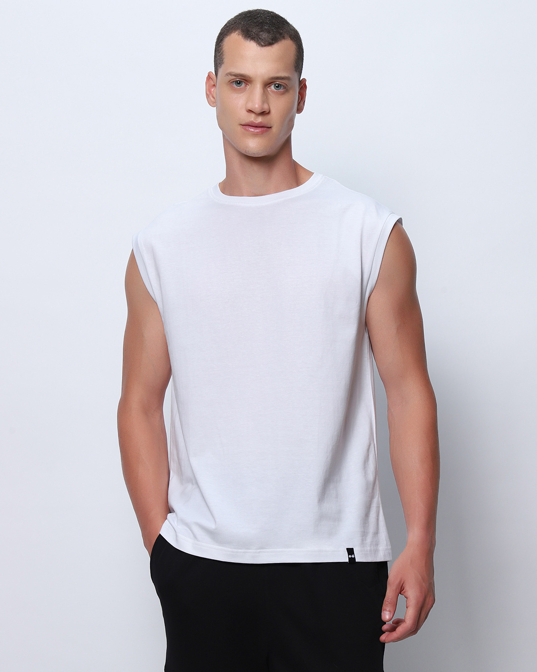 Shop Men's White Oversized Vest-Back