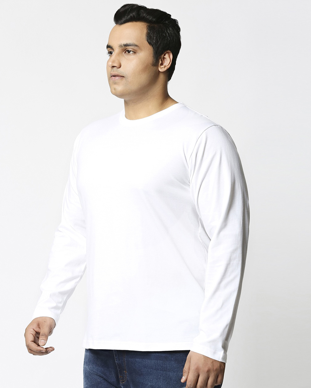 Shop Men's White Plus Size T-shirt-Back