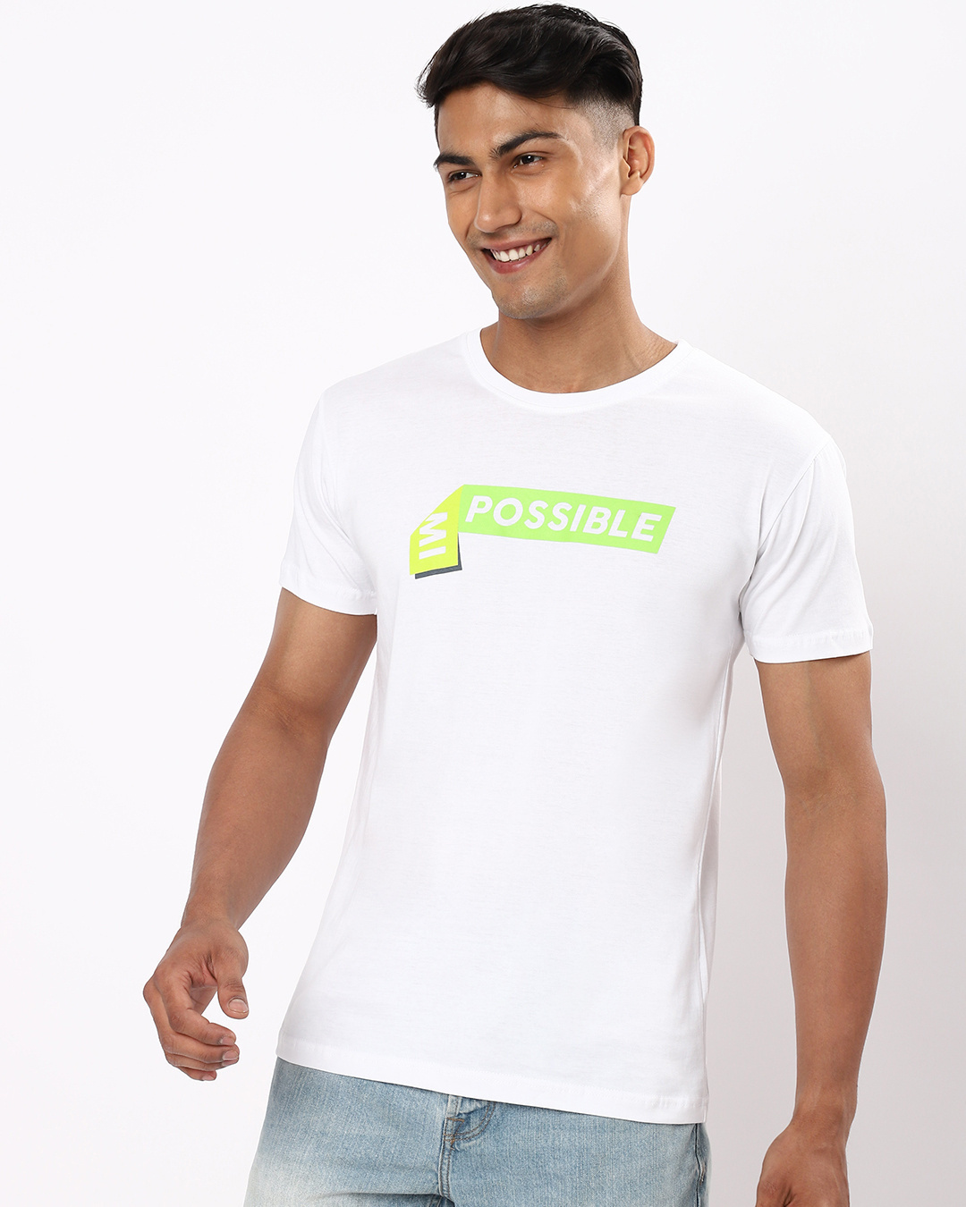 Shop Men's White Possible Tape T-shirt-Back