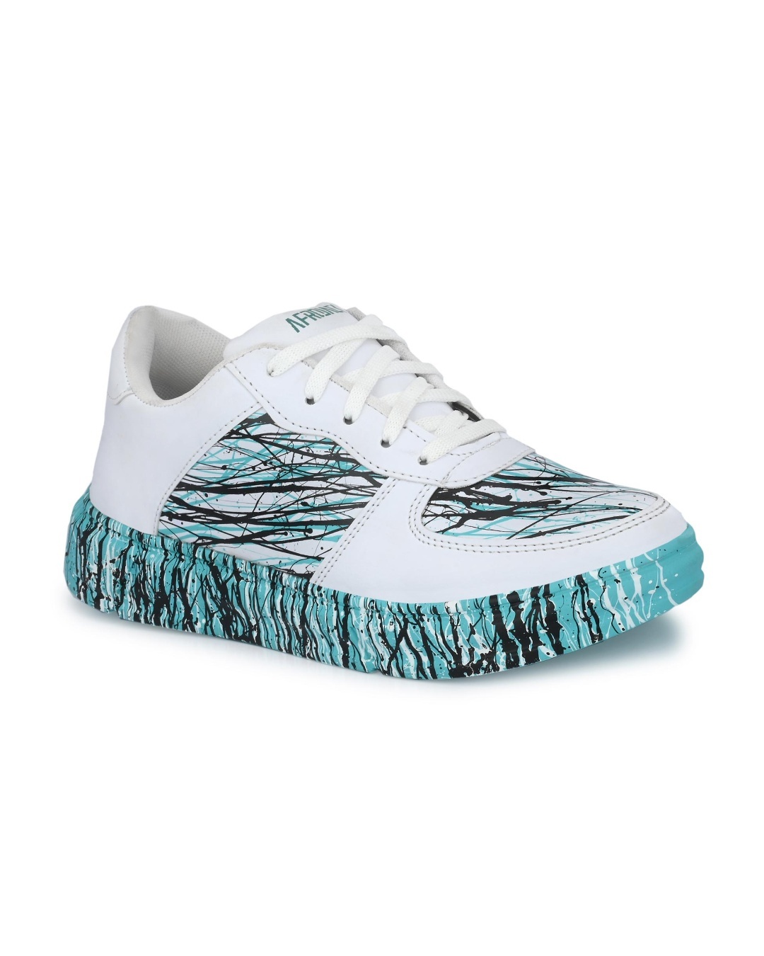 Shop Men's White Printed Casual Shoes-Back