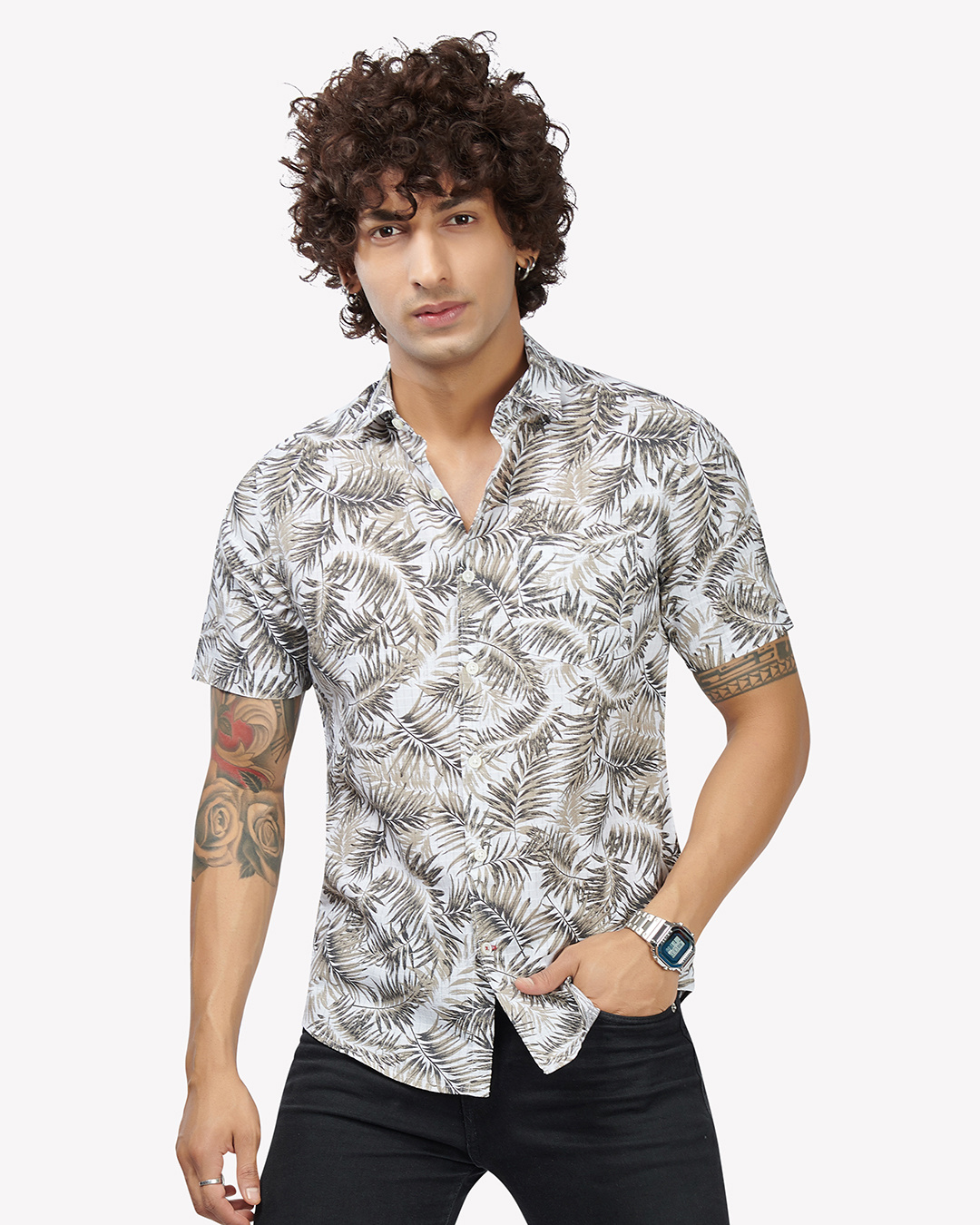 Buy Men's White Printed Shirt for Men White Online at Bewakoof