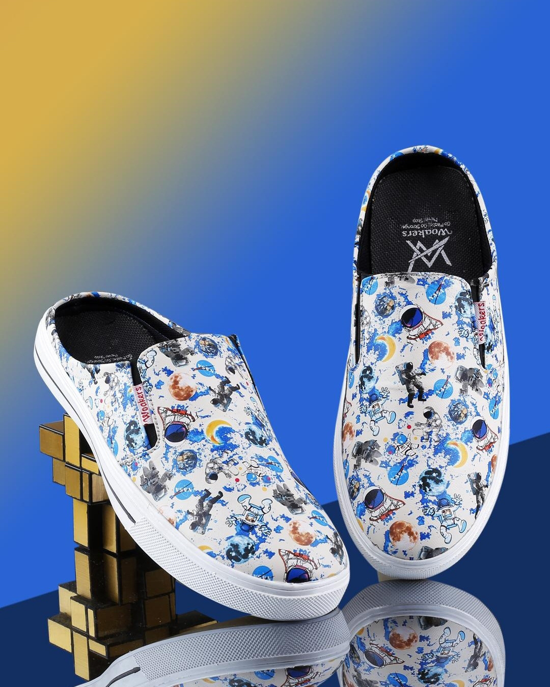 Buy Men's White Printed Sneakers Online in India at Bewakoof