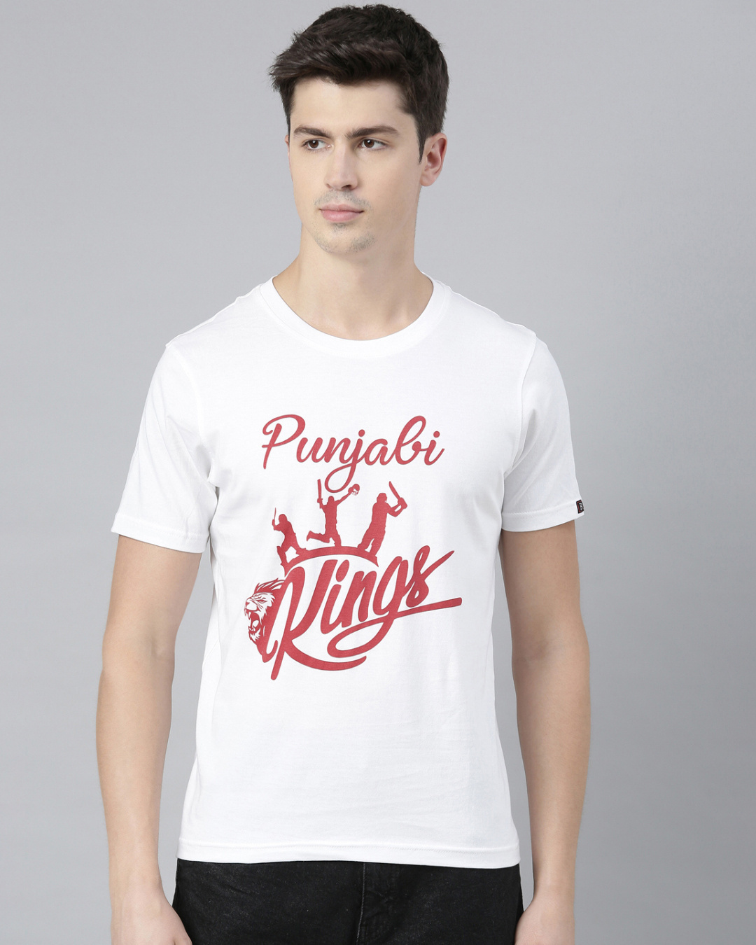 Buy Men's White Punjabi Kings Typography T-shirt Online at Bewakoof