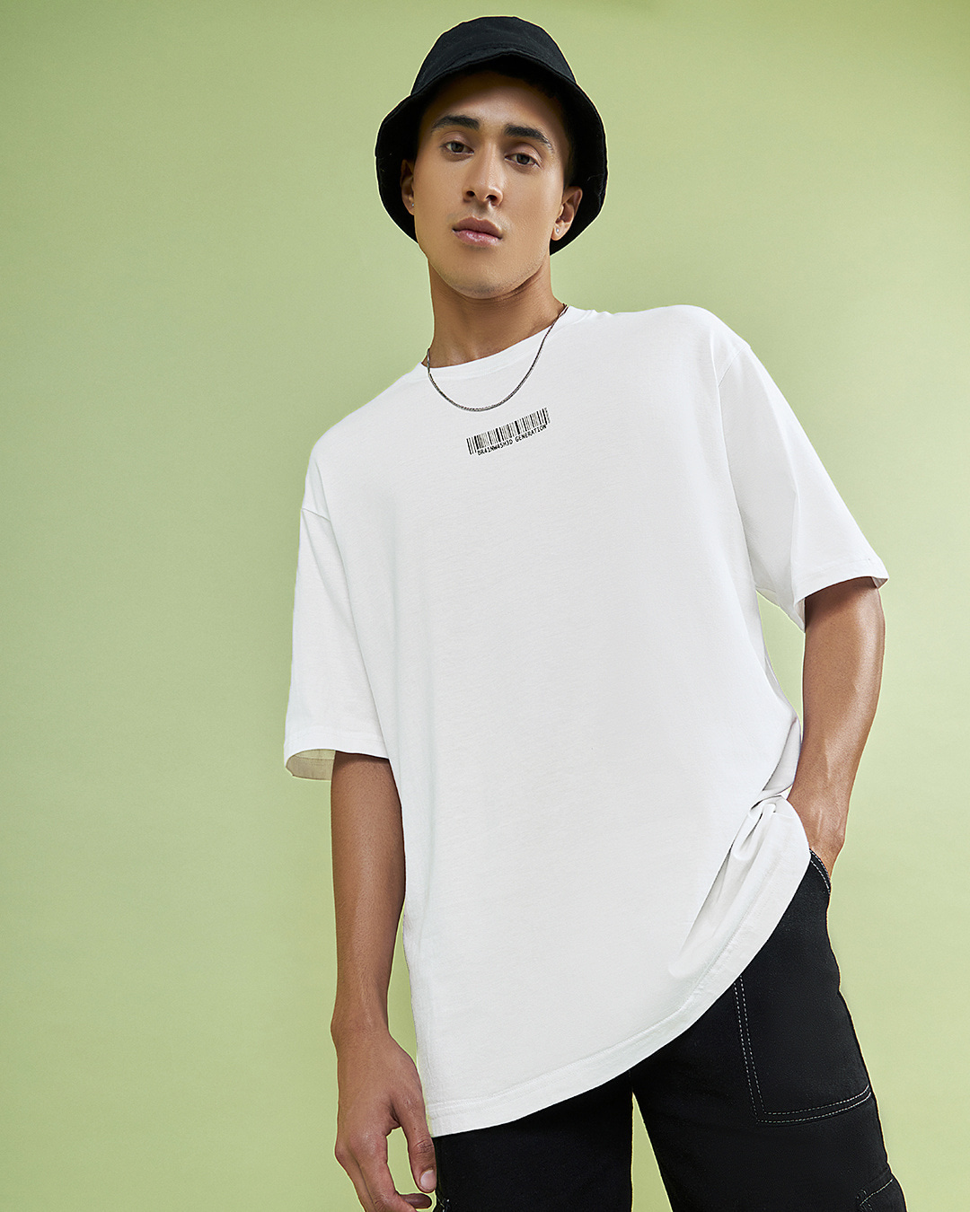 Buy Mens White Reciept Typography Super Loose Fit T Shirt Online At Bewakoof 2171