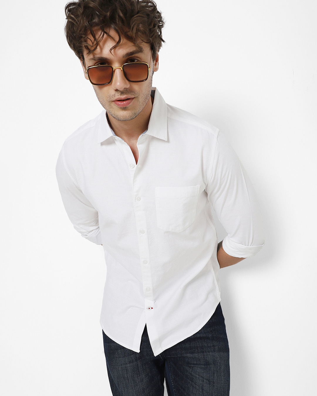 Buy Men's White Shirt Online At Bewakoof