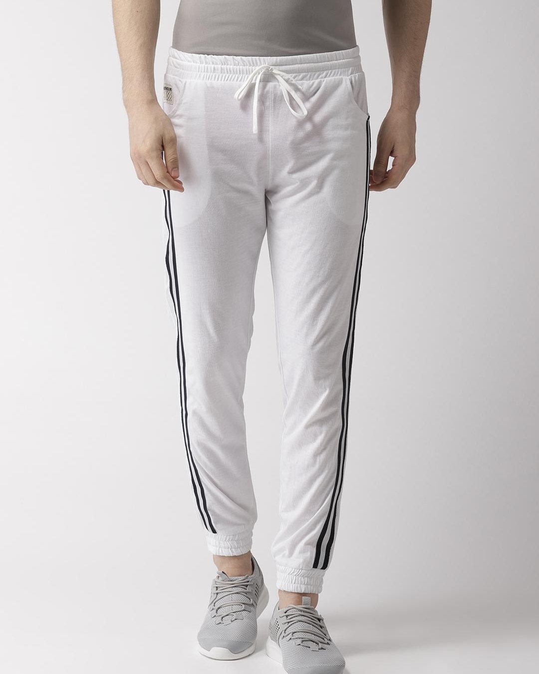 Buy Men's White Side Striped Joggers for Men White Online at Bewakoof