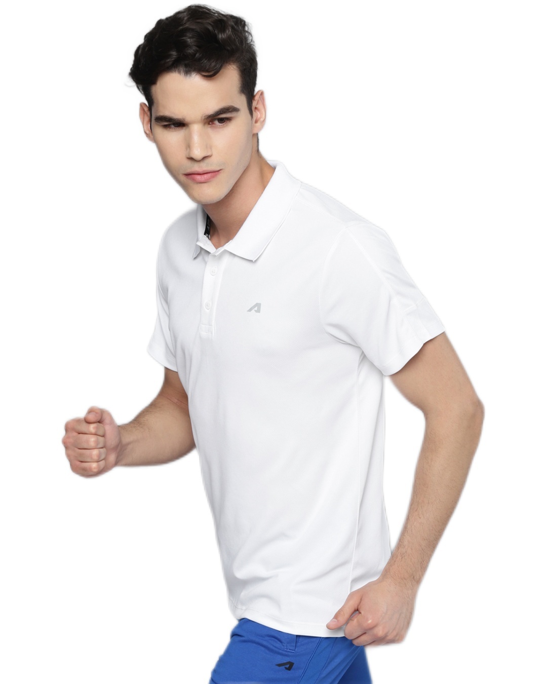 Shop Men's White Slim Fit Polo T-shirt-Back