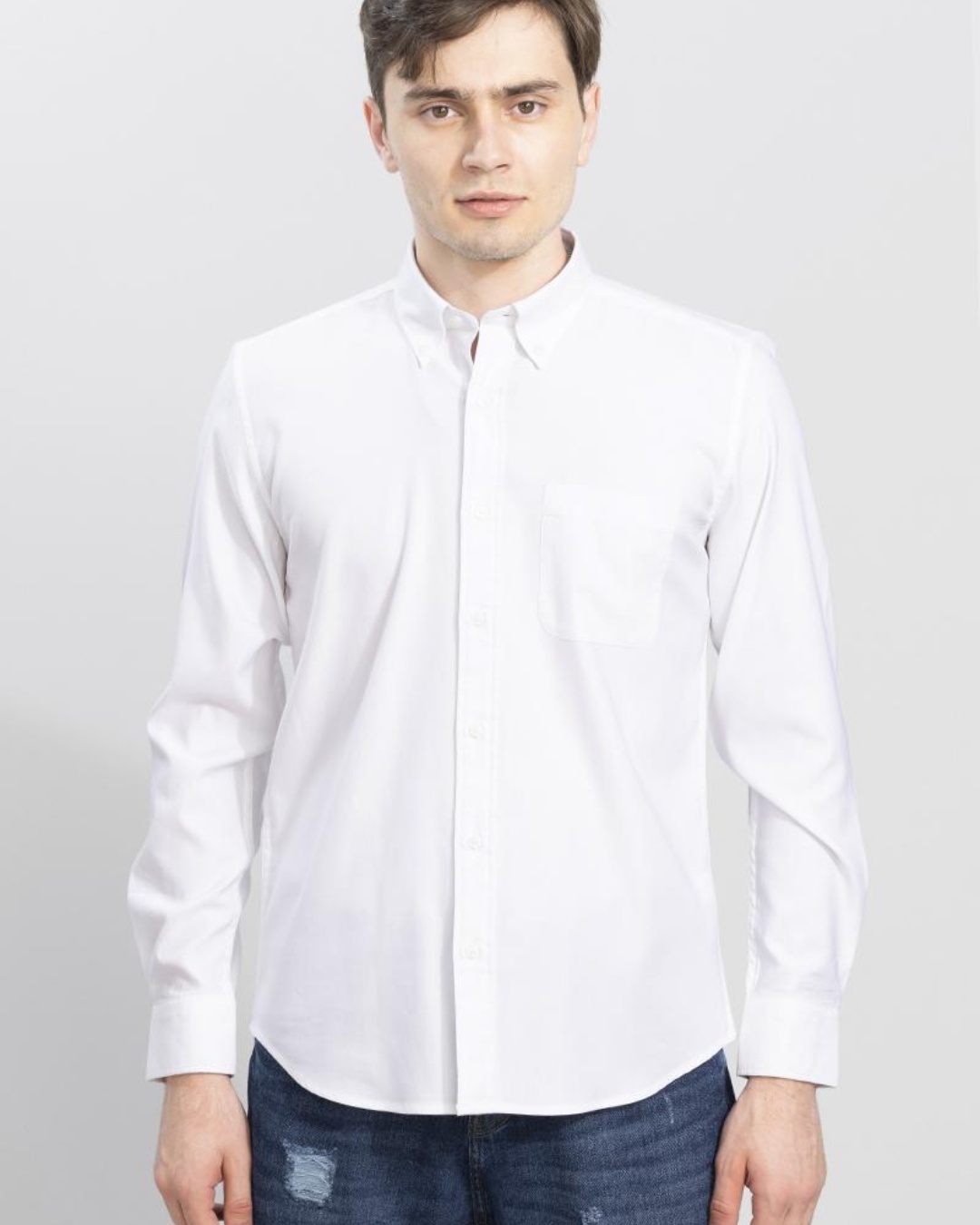 Buy Men's White Slim Fit Shirt for Men White Online at Bewakoof