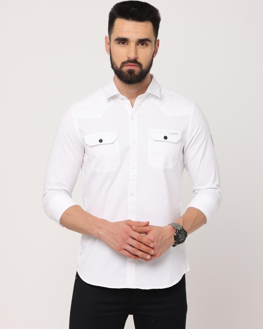 Buy Men's White Slim Fit Shirt for Men White Online at Bewakoof