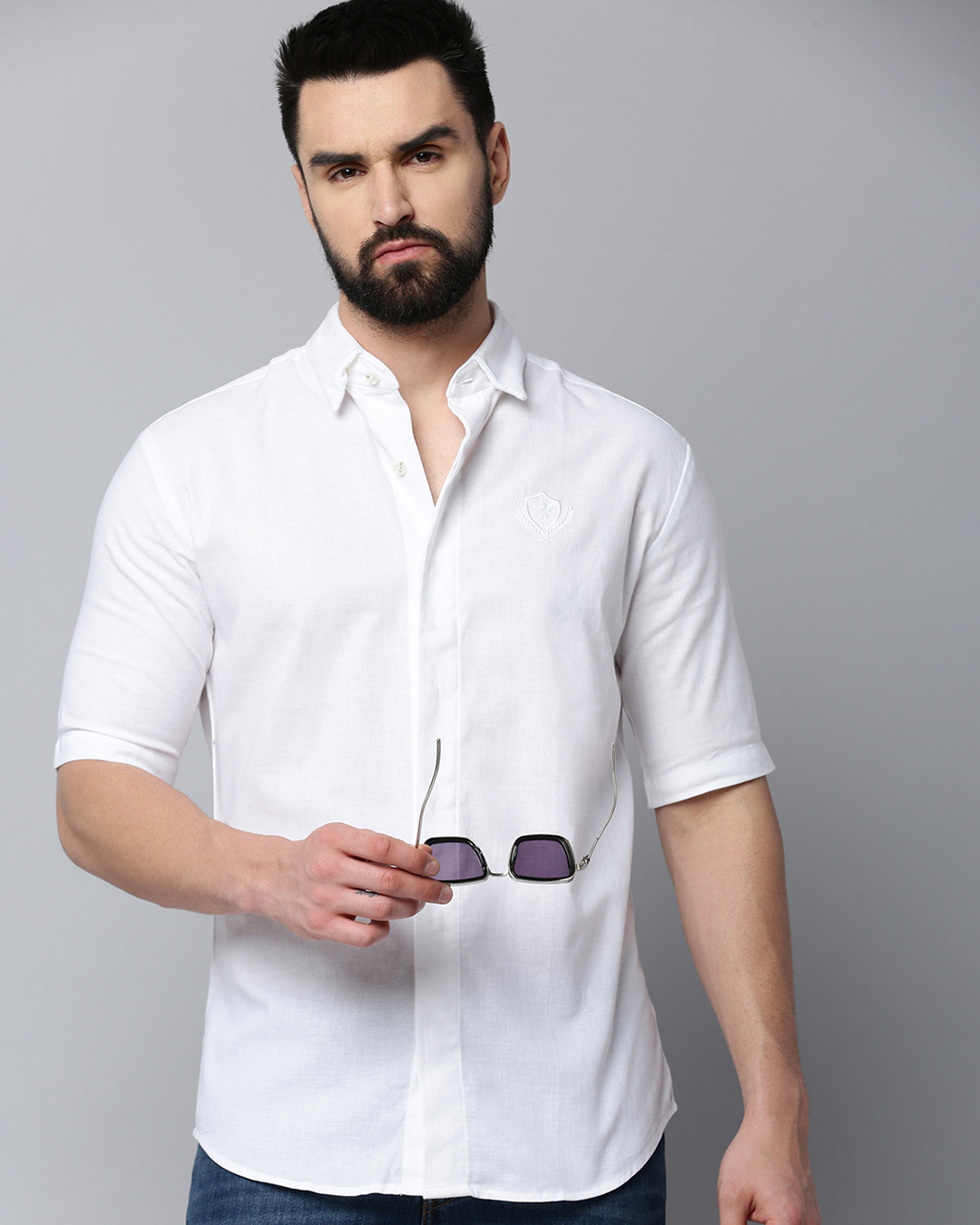 Buy Men's White Slim Fit Shirt Online at Bewakoof