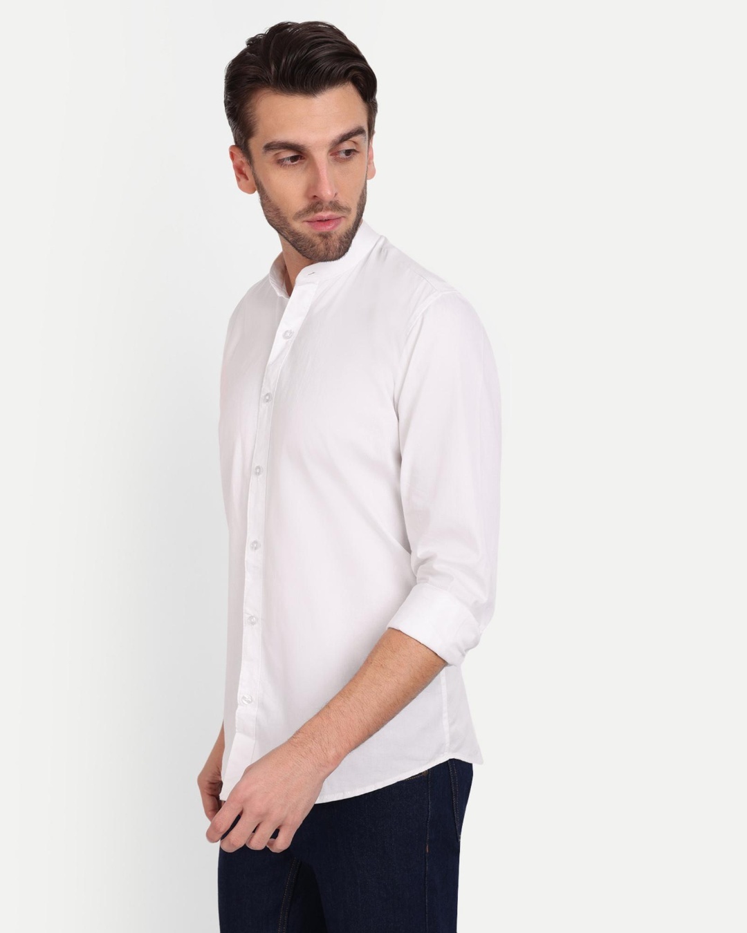 Shop Men's White Slim Fit Shirt-Back