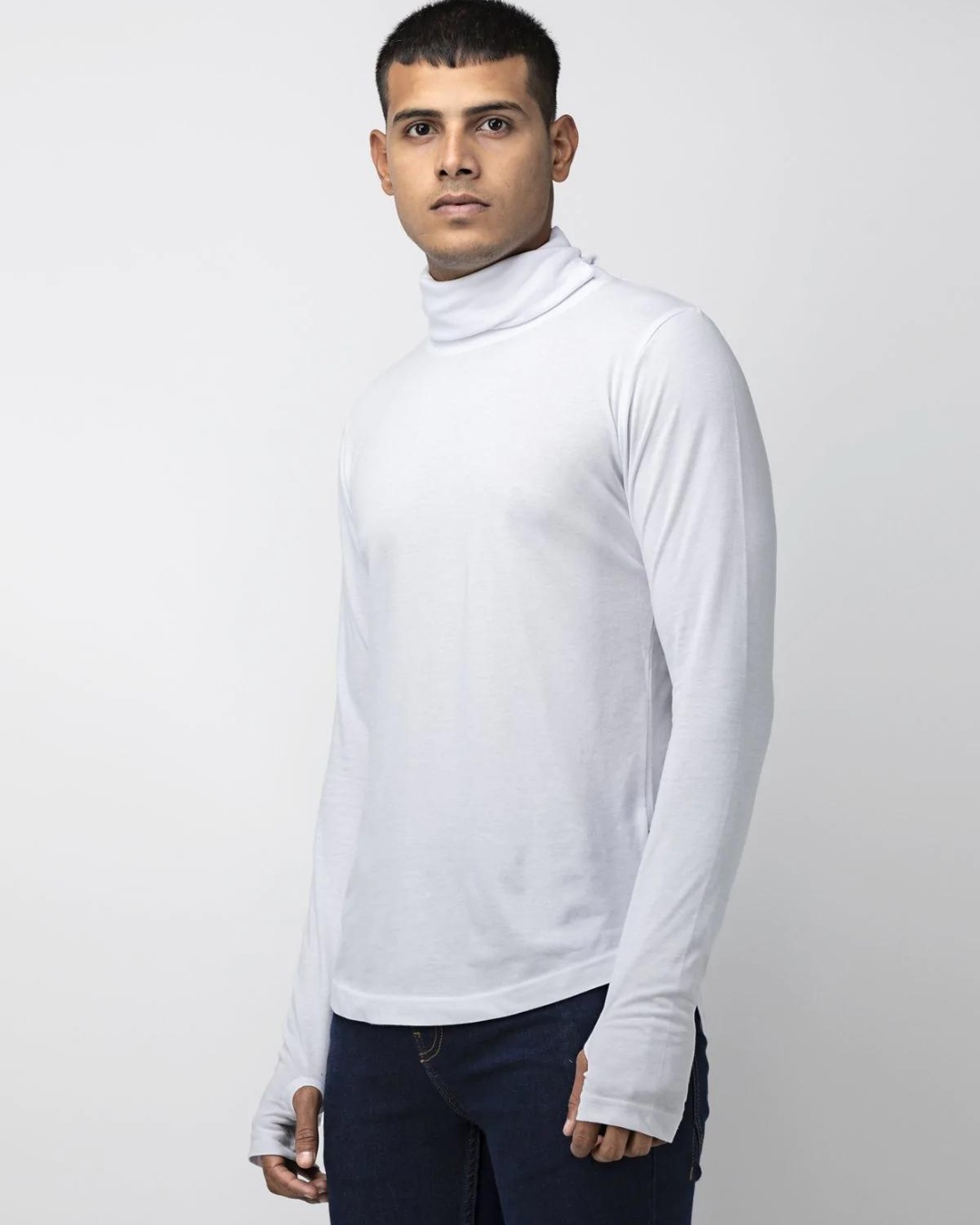 Shop Men's White Slim Fit T-shirt-Back