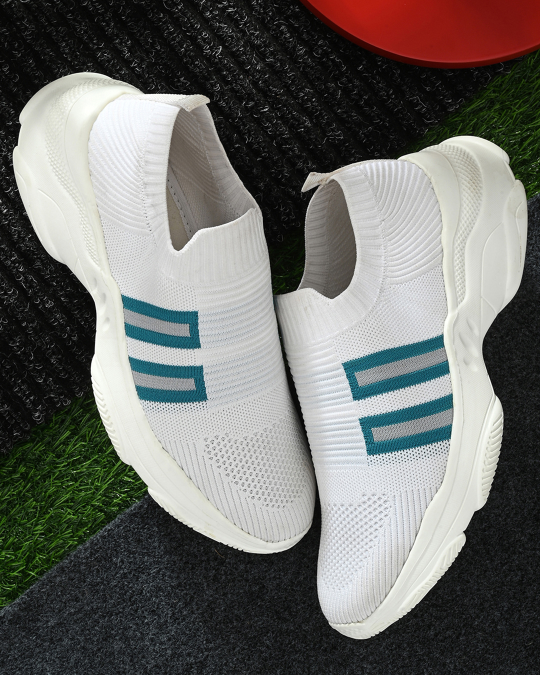 mens slip on sneakers white