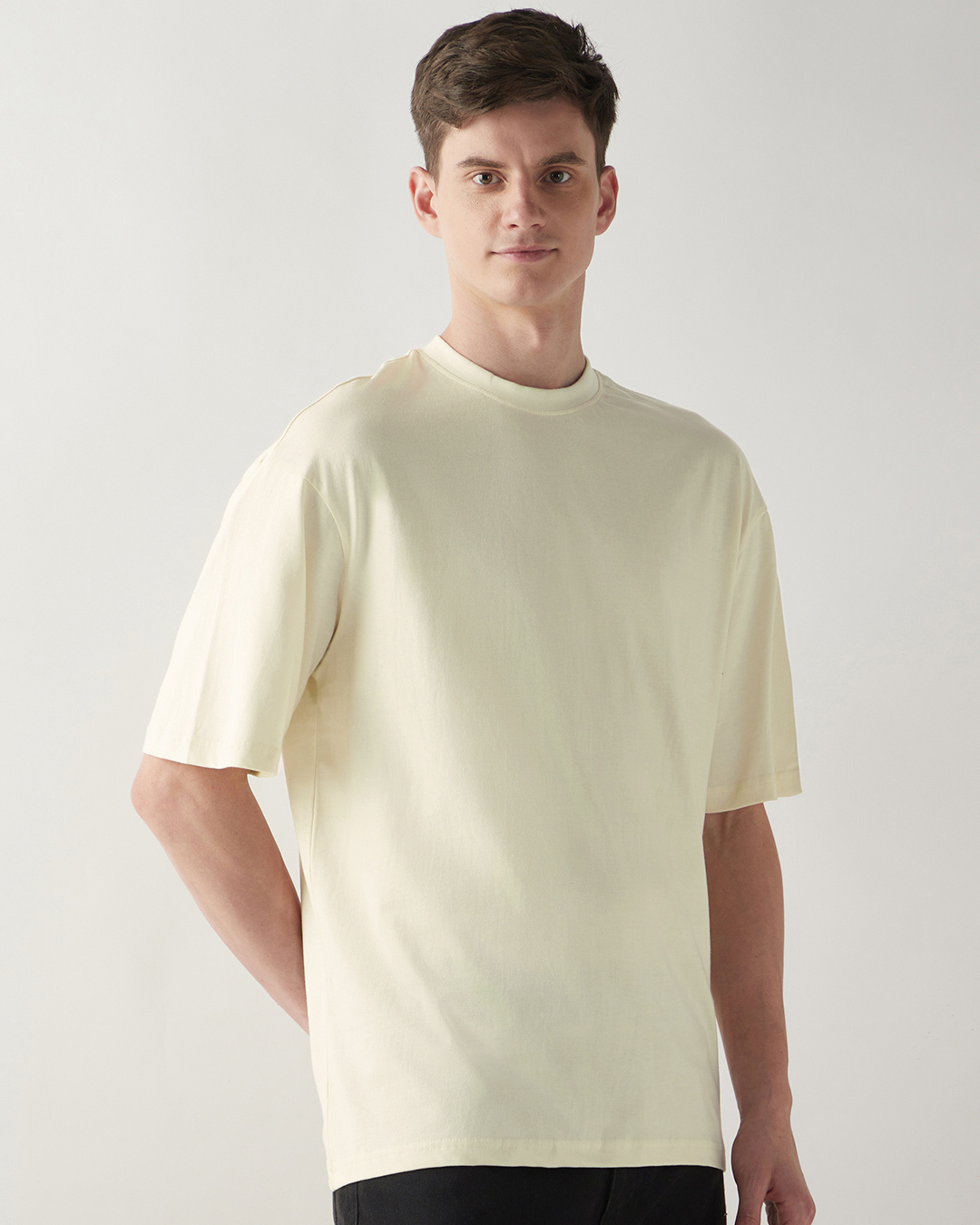 Shop Men's Off White Oversized T-shirt-Back
