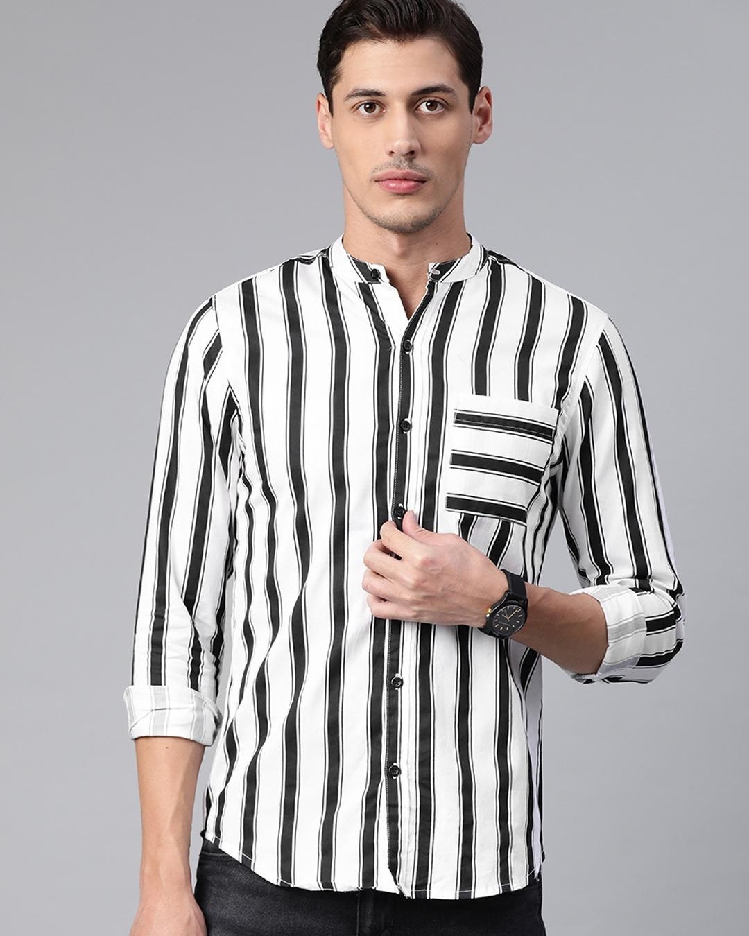 Buy Men's White Striped Shirt Online at Bewakoof