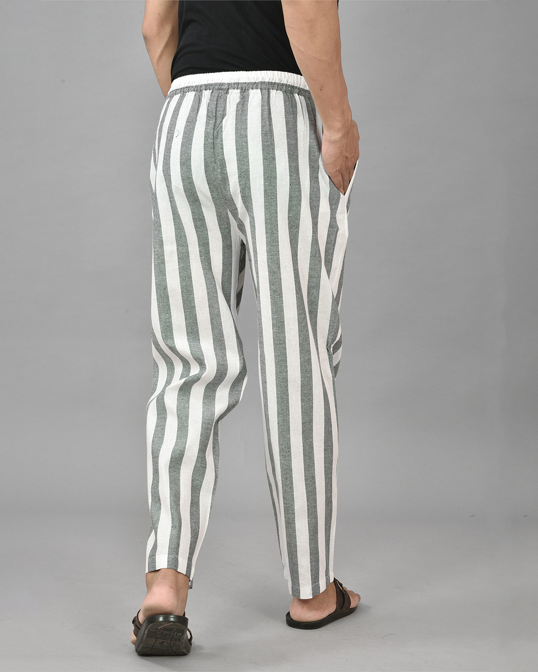 Stripe printed pants  Easy Buy India