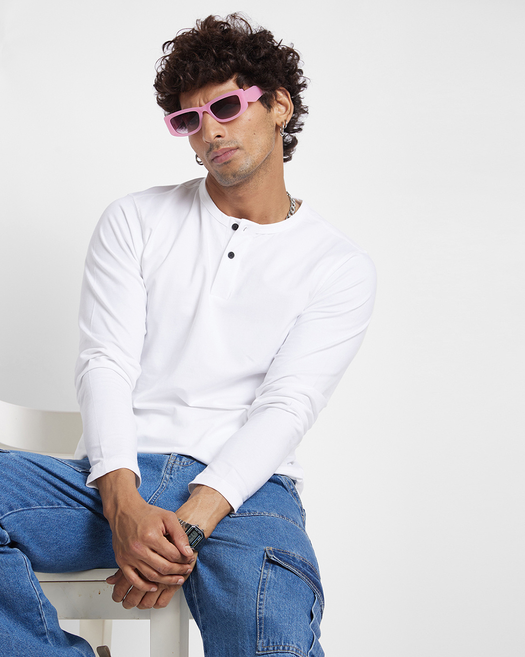Buy Men's White T-shirt Online at Bewakoof