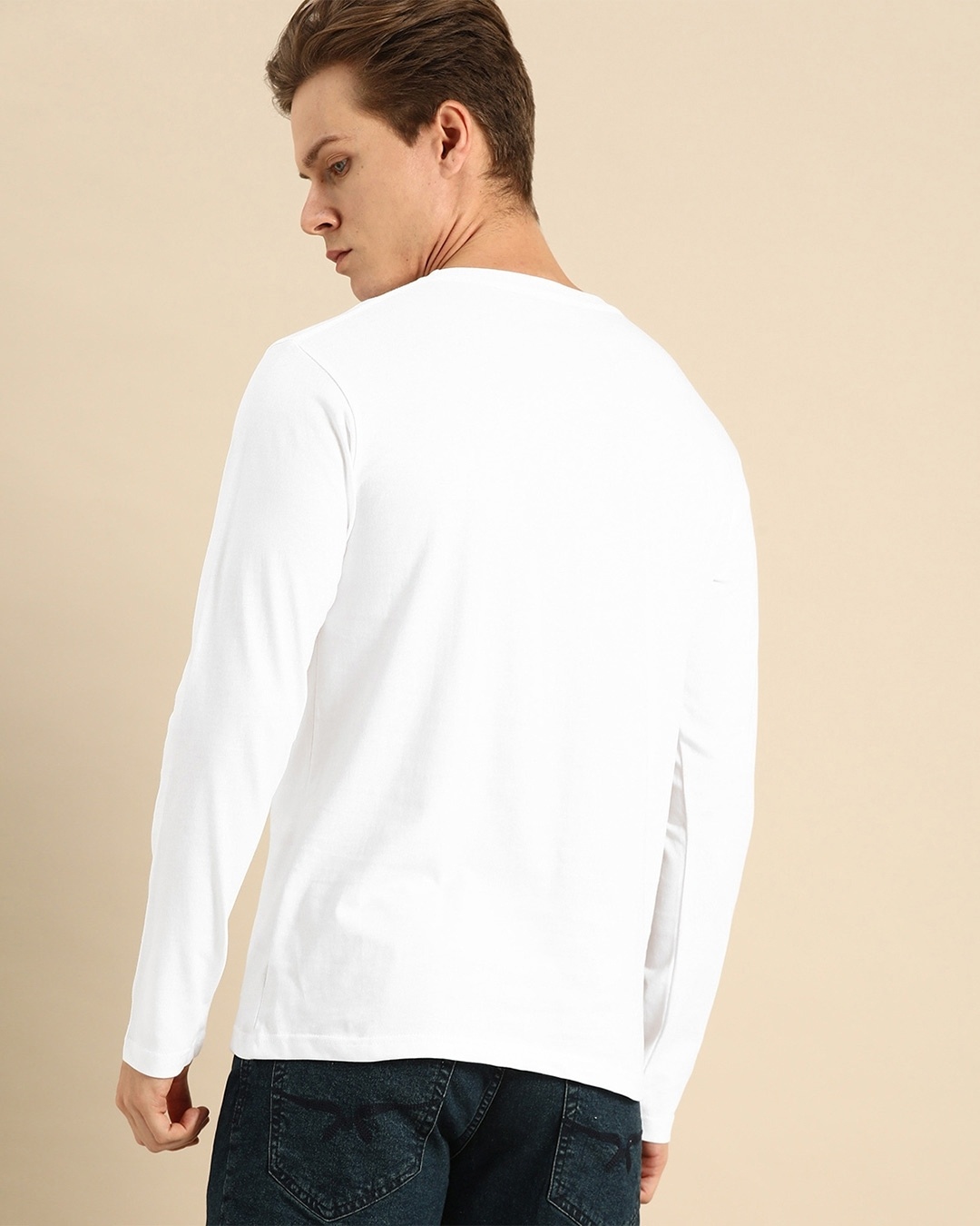 Shop Men's White Torque Graphic Printed T-shirt-Back