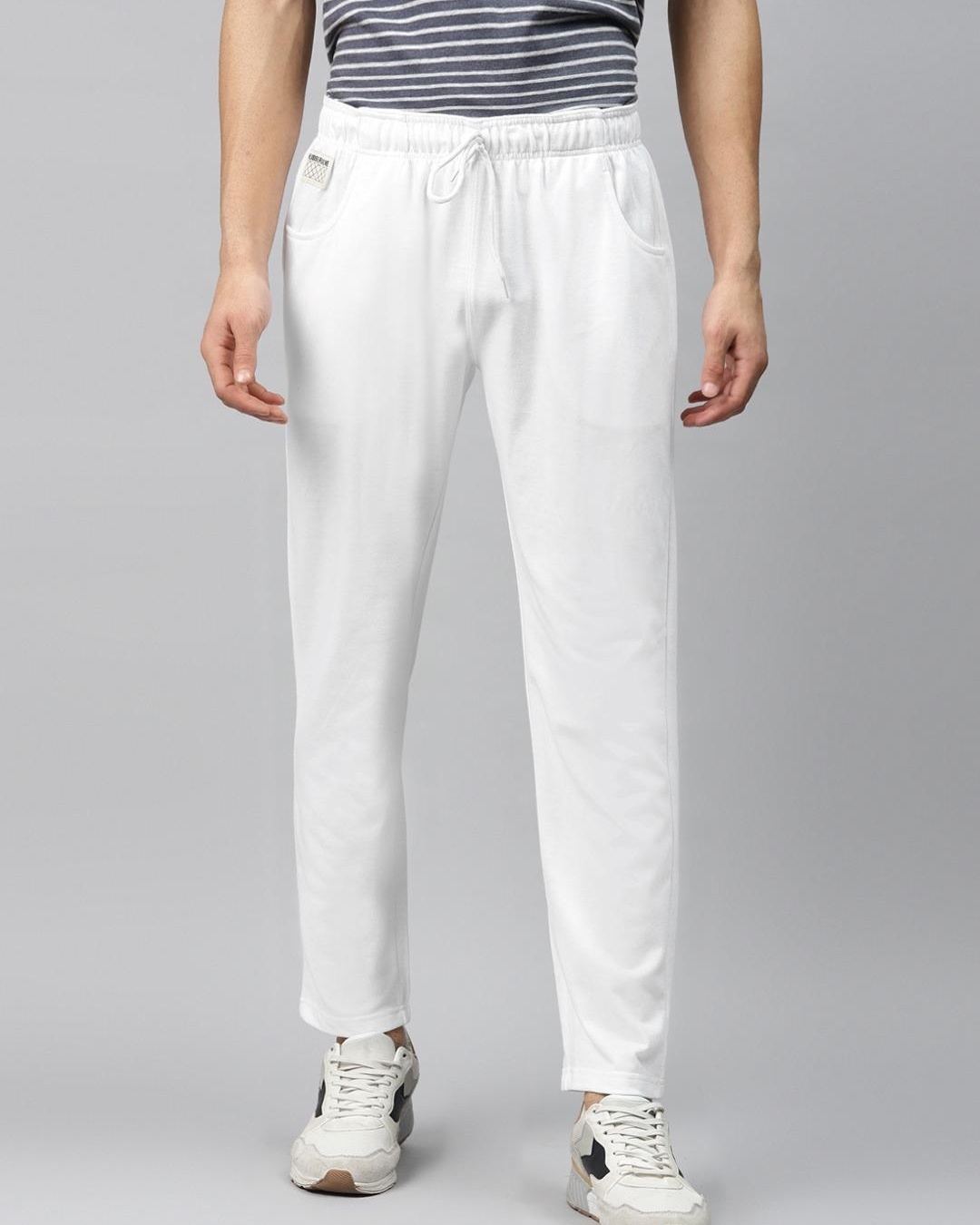 Buy Men's White Track Pants Online at Bewakoof