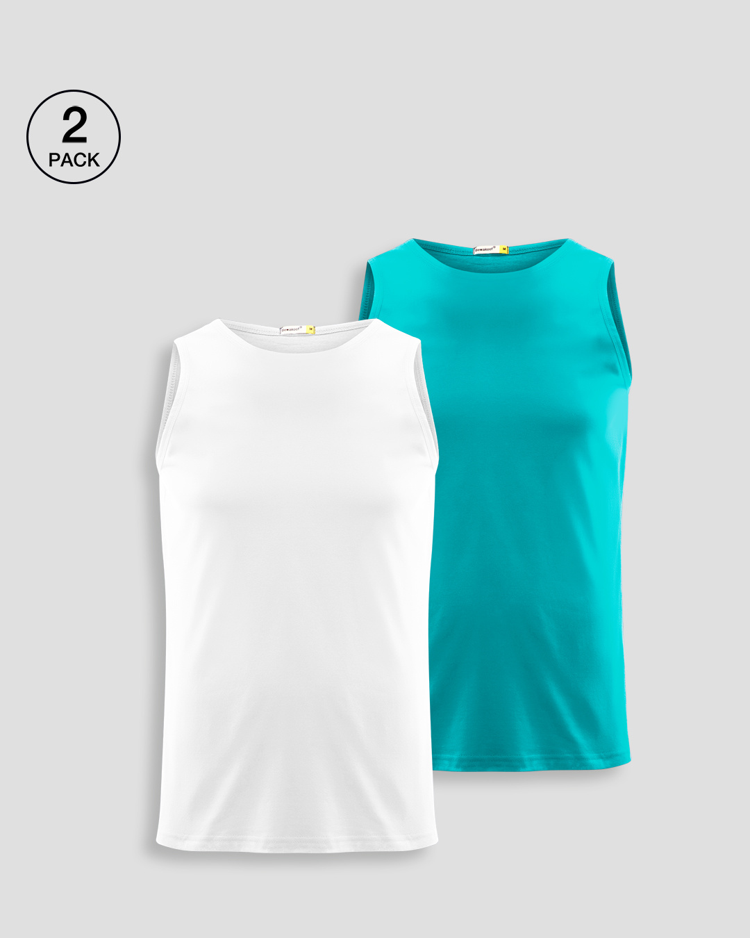 Buy Men's White & Blue Vest Pack of 2 for Men white,blue Online at Bewakoof