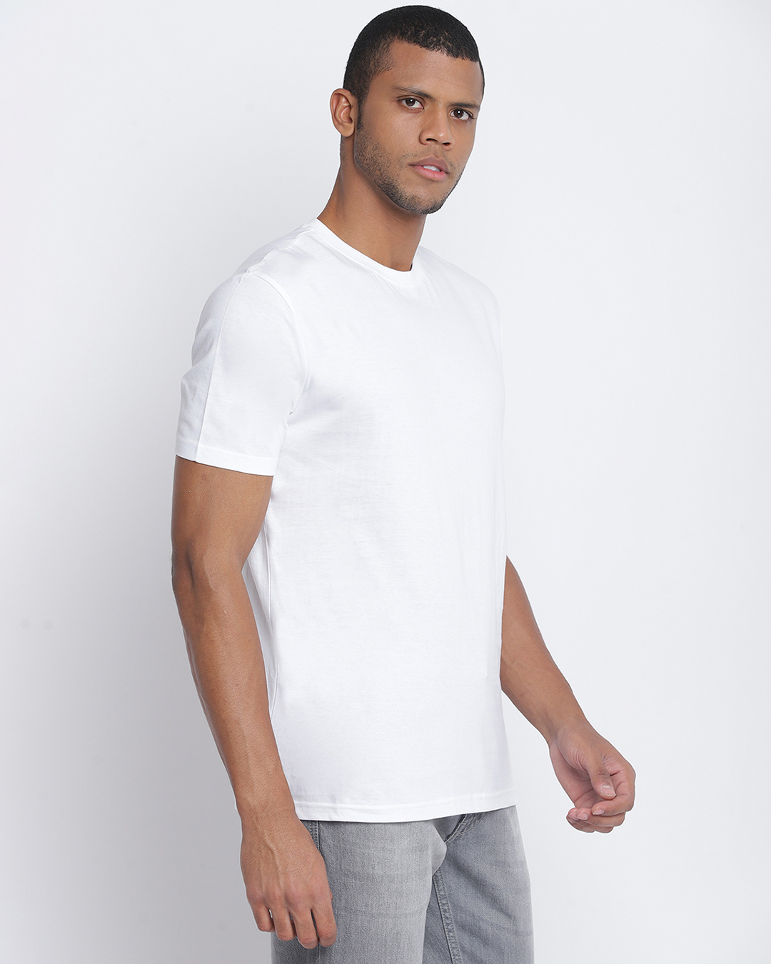 Shop Men's White Typography T-shirt-Back