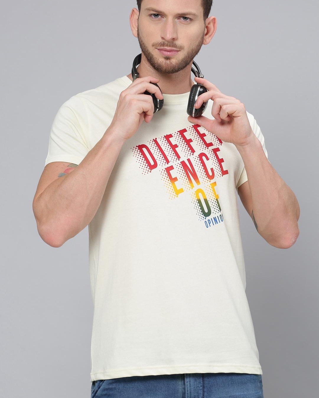 Buy Men's White Typography T-shirt for Men White Online at Bewakoof