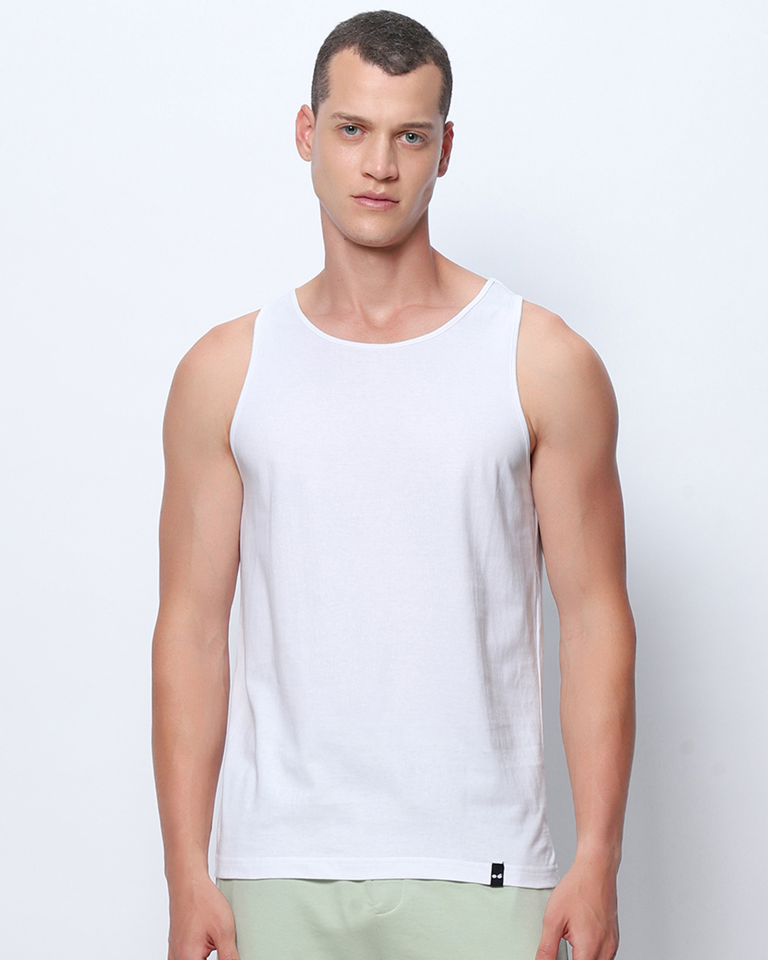 Shop Men's White Vest-Back