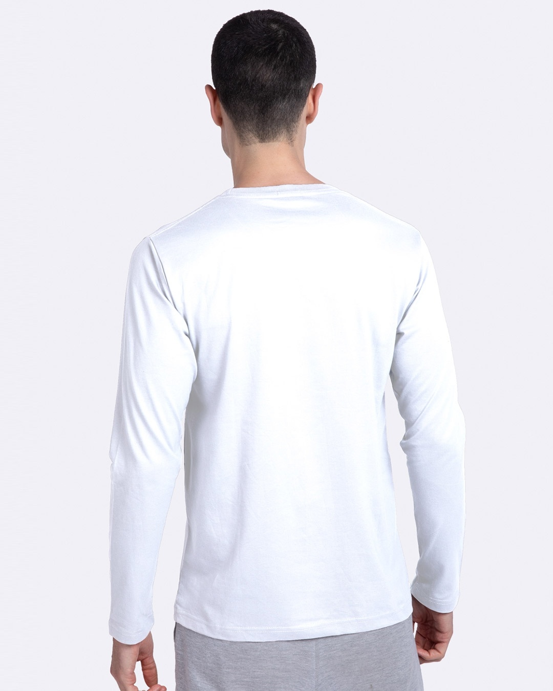 Shop Men's White Wander Geometry Typography T-shirt-Back