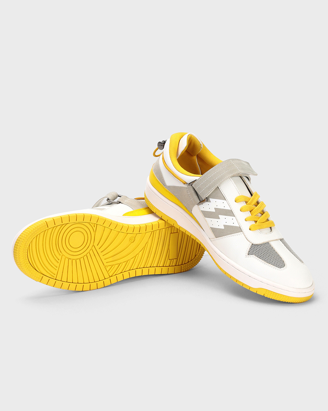 Shop Men's White & Yellow Lemonade Color Block Low Top Sneakers-Back