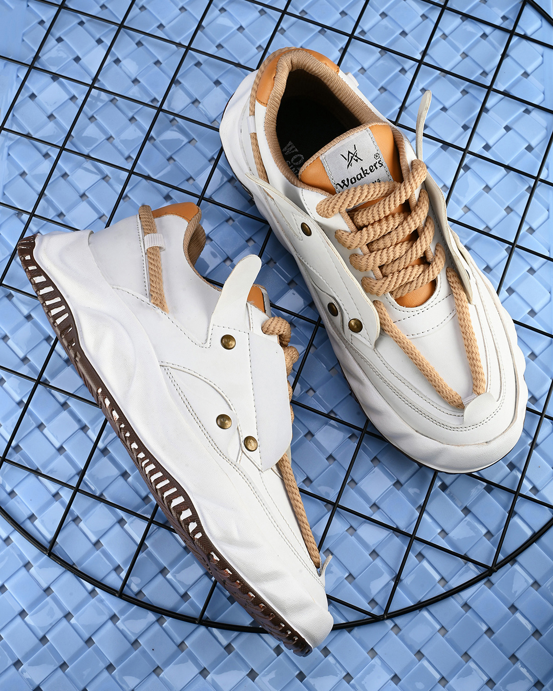 Buy Men's White & Yellow Sneakers Online in India at Bewakoof