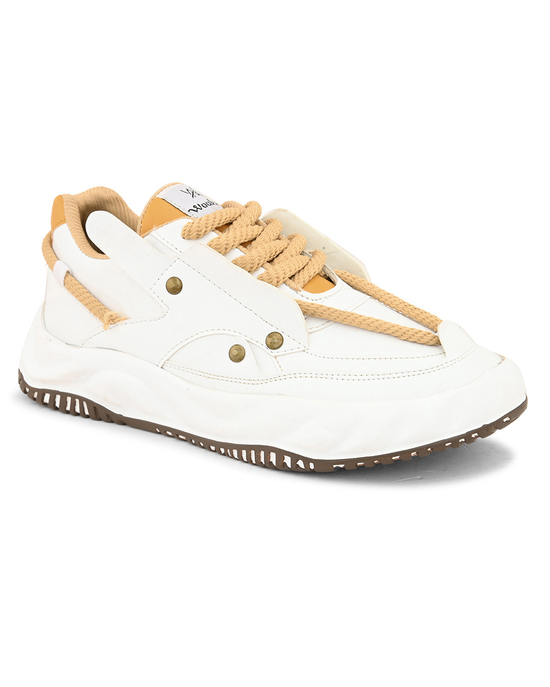 Shop Men's White & Yellow Sneakers-Back